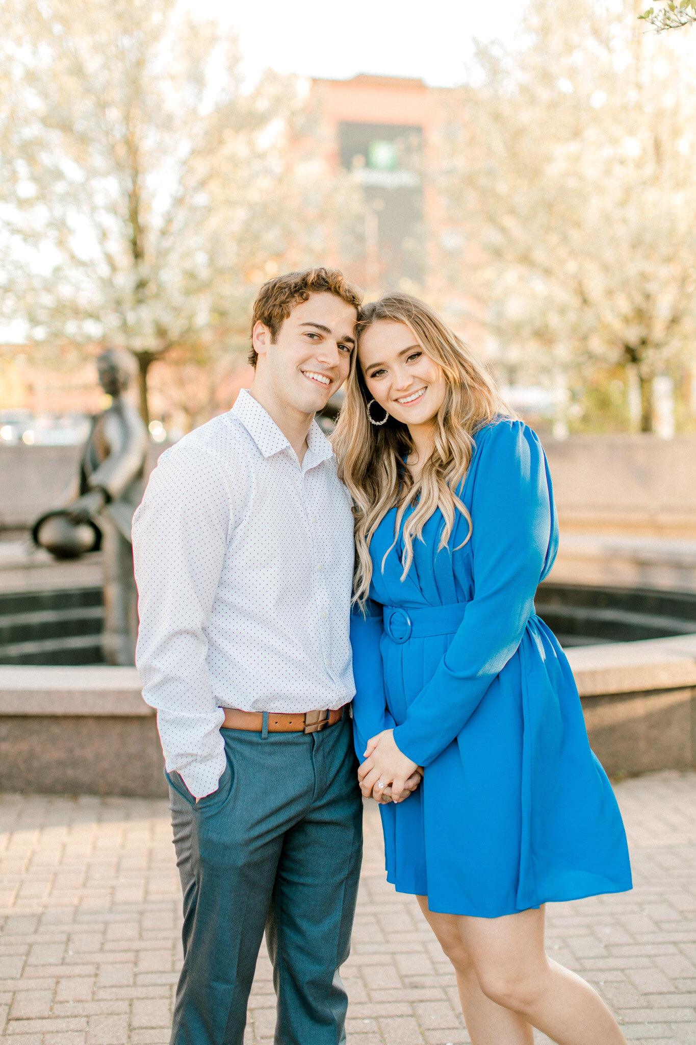 Spring Engagement Downtown Grand Rapids | West Michigan Wedding Photographer | Light &amp; Airy Modern Photography