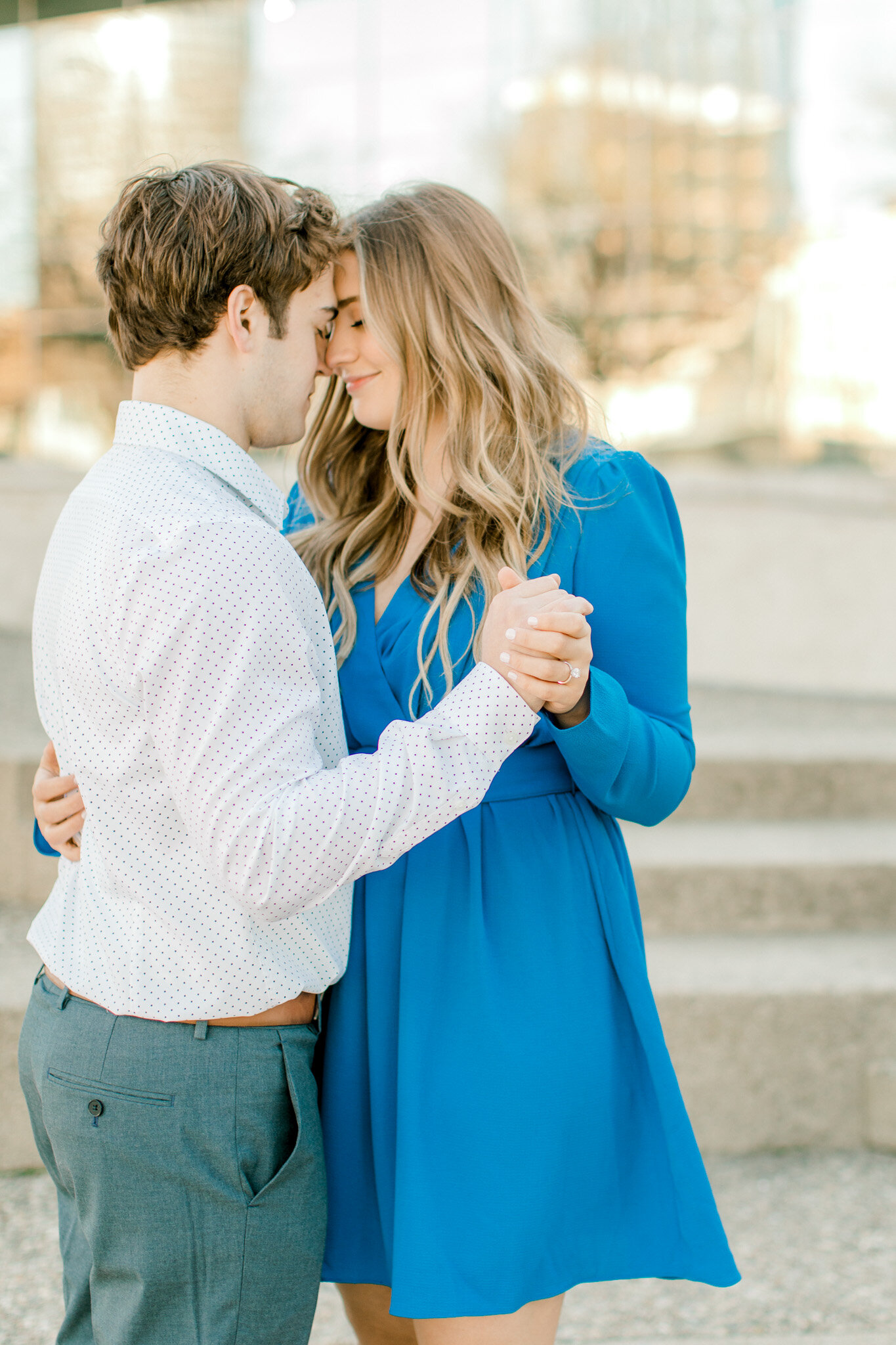 Spring Engagement Downtown Grand Rapids | West Michigan Wedding Photographer | Light &amp; Airy Modern Photography