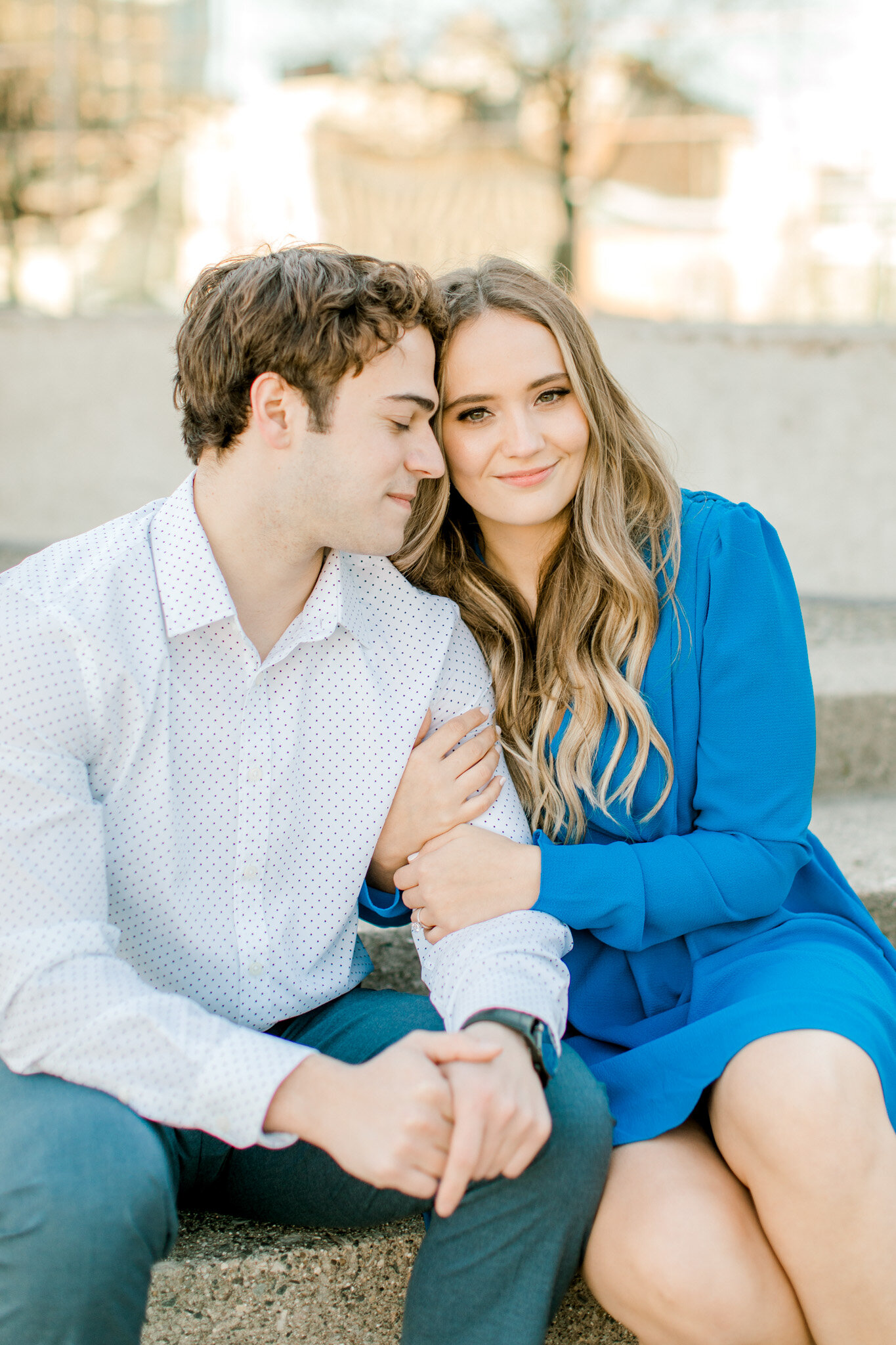 Spring Engagement Downtown Grand Rapids | West Michigan Wedding Photographer | Light &amp; Airy Modern Photography