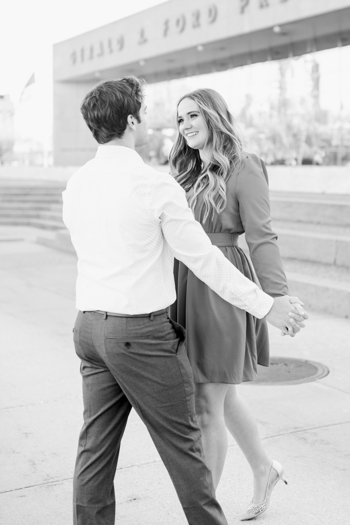 Spring Engagement Downtown Grand Rapids | West Michigan Wedding Photographer | Light &amp; Airy Modern Photography