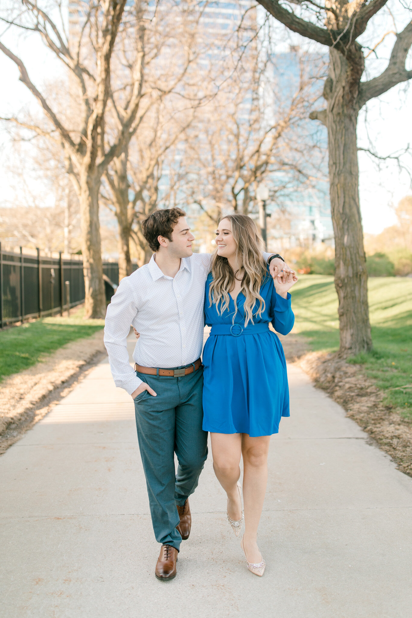 Spring Engagement Downtown Grand Rapids | West Michigan Wedding Photographer | Light &amp; Airy Modern Photography