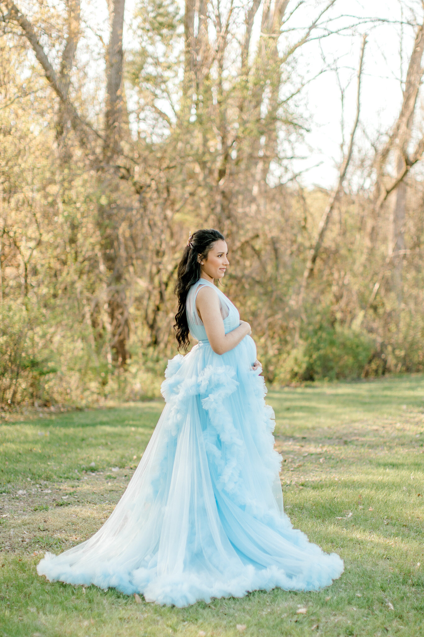Spring Maternity Session in the Apple Blossoms | West Michigan Maternity Photographer