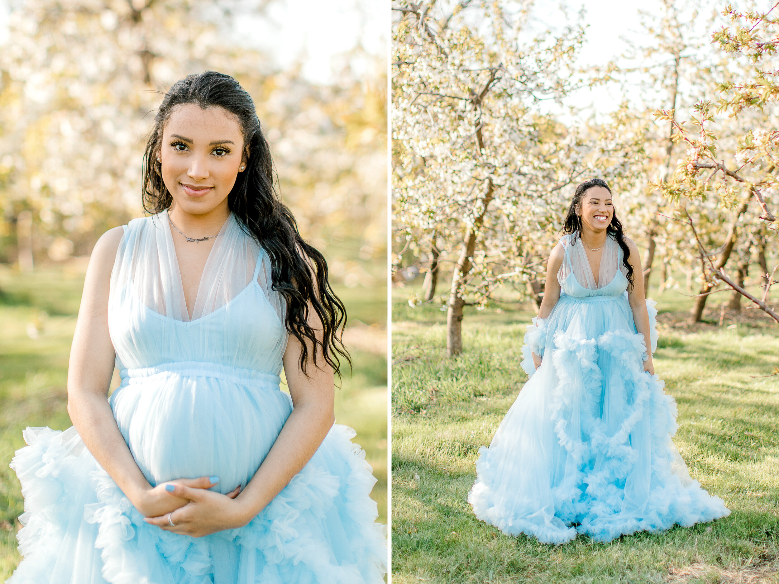 Spring Maternity Session in the Apple Blossoms | West Michigan Maternity Photographer