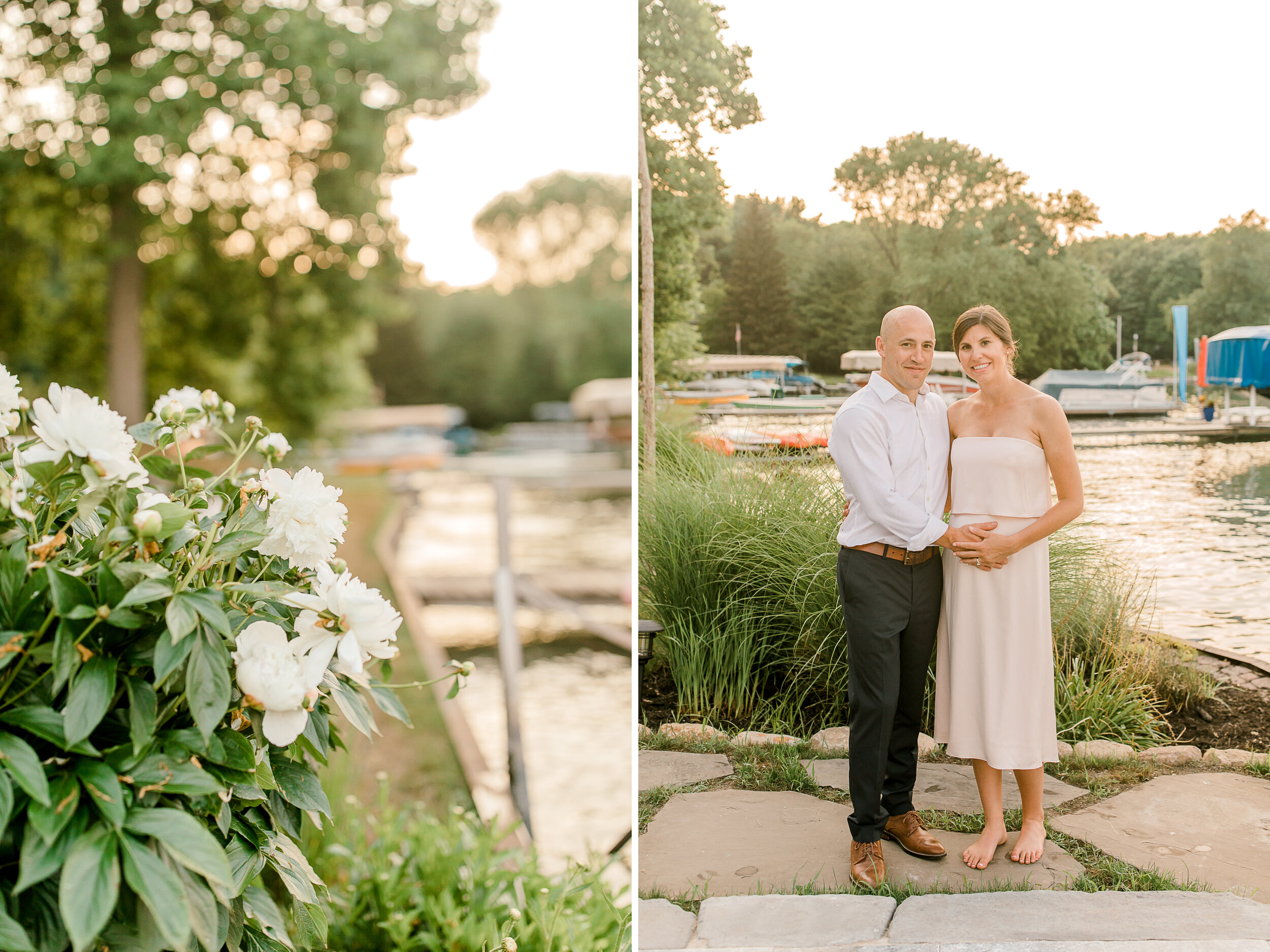 Intimate Backyard Wedding on Gull Lake | West Michigan Fine Art Photography | Light &amp; Airy Photography