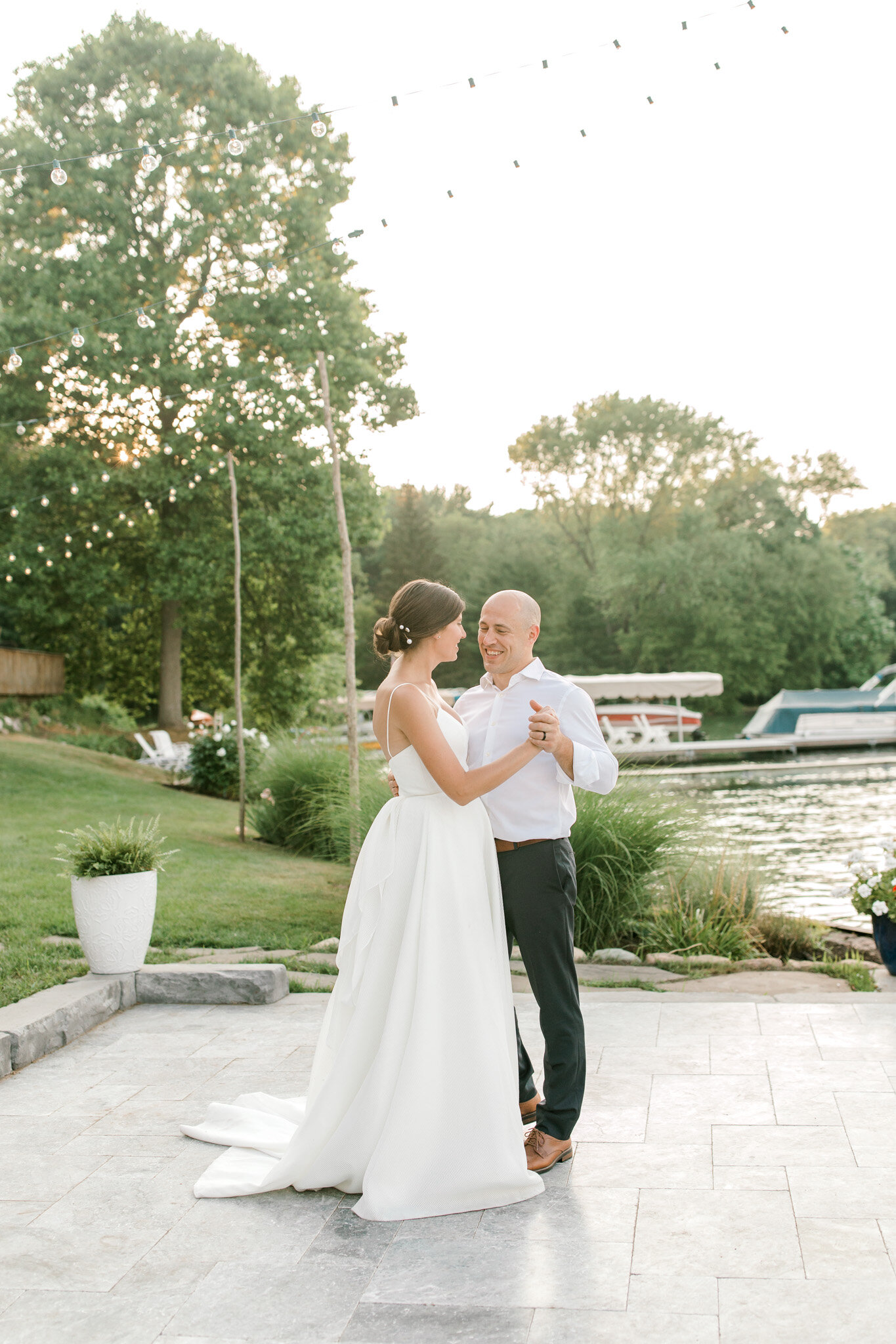 Intimate Backyard Wedding on Gull Lake | West Michigan Fine Art Photography | Light &amp; Airy Photography