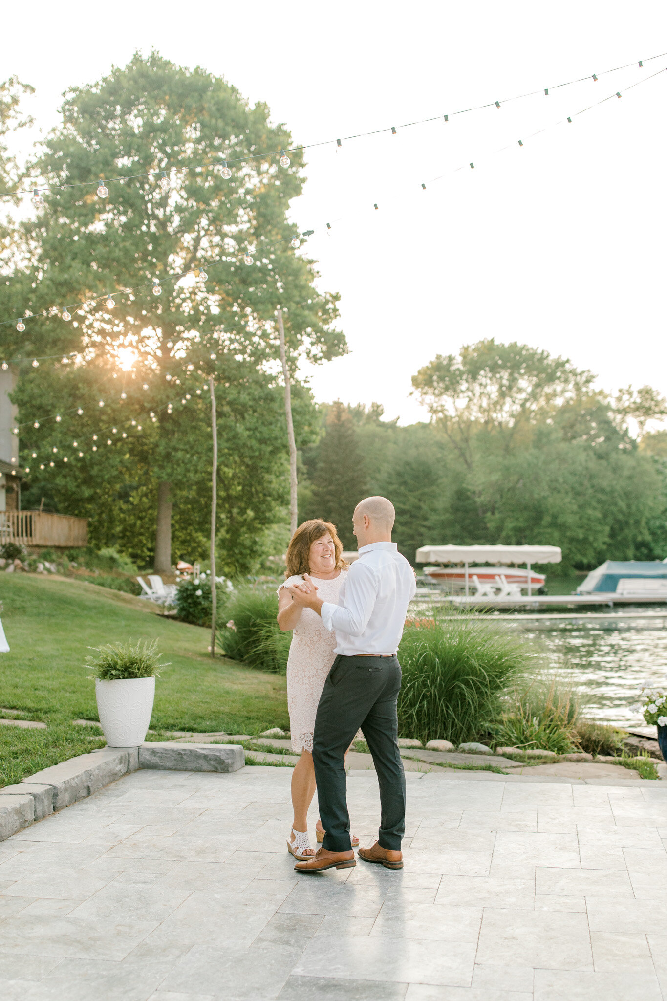 Intimate Backyard Wedding on Gull Lake | West Michigan Fine Art Photography | Light &amp; Airy Photography