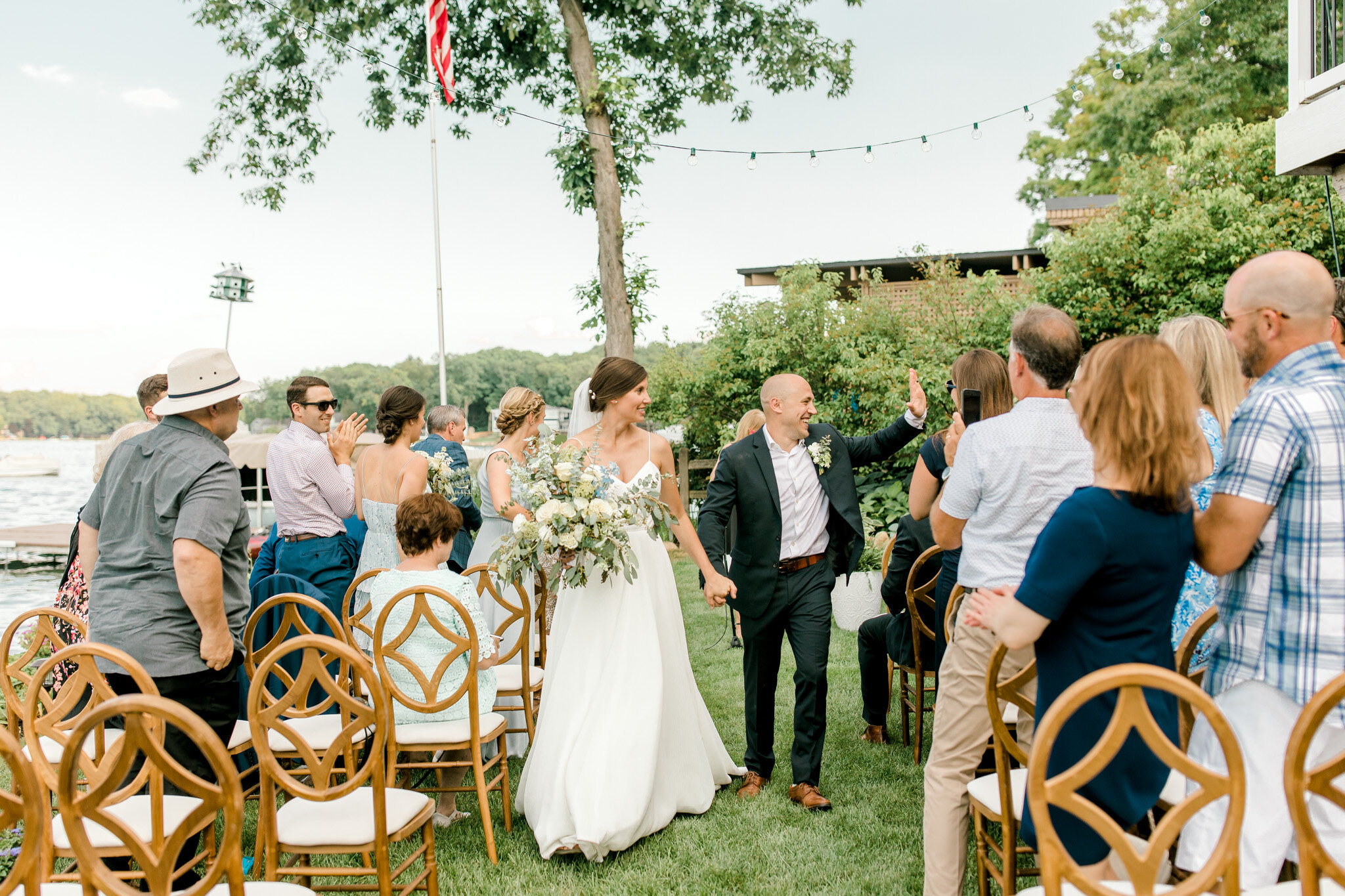 Intimate Backyard Wedding on Gull Lake | West Michigan Fine Art Photography | Light &amp; Airy Photography