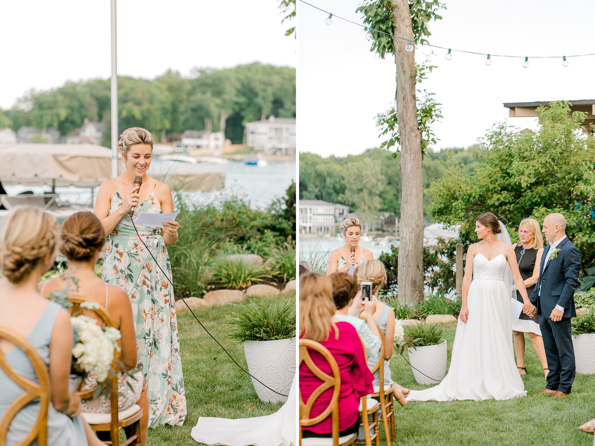 Intimate Backyard Wedding on Gull Lake | West Michigan Fine Art Photography | Light &amp; Airy Photography