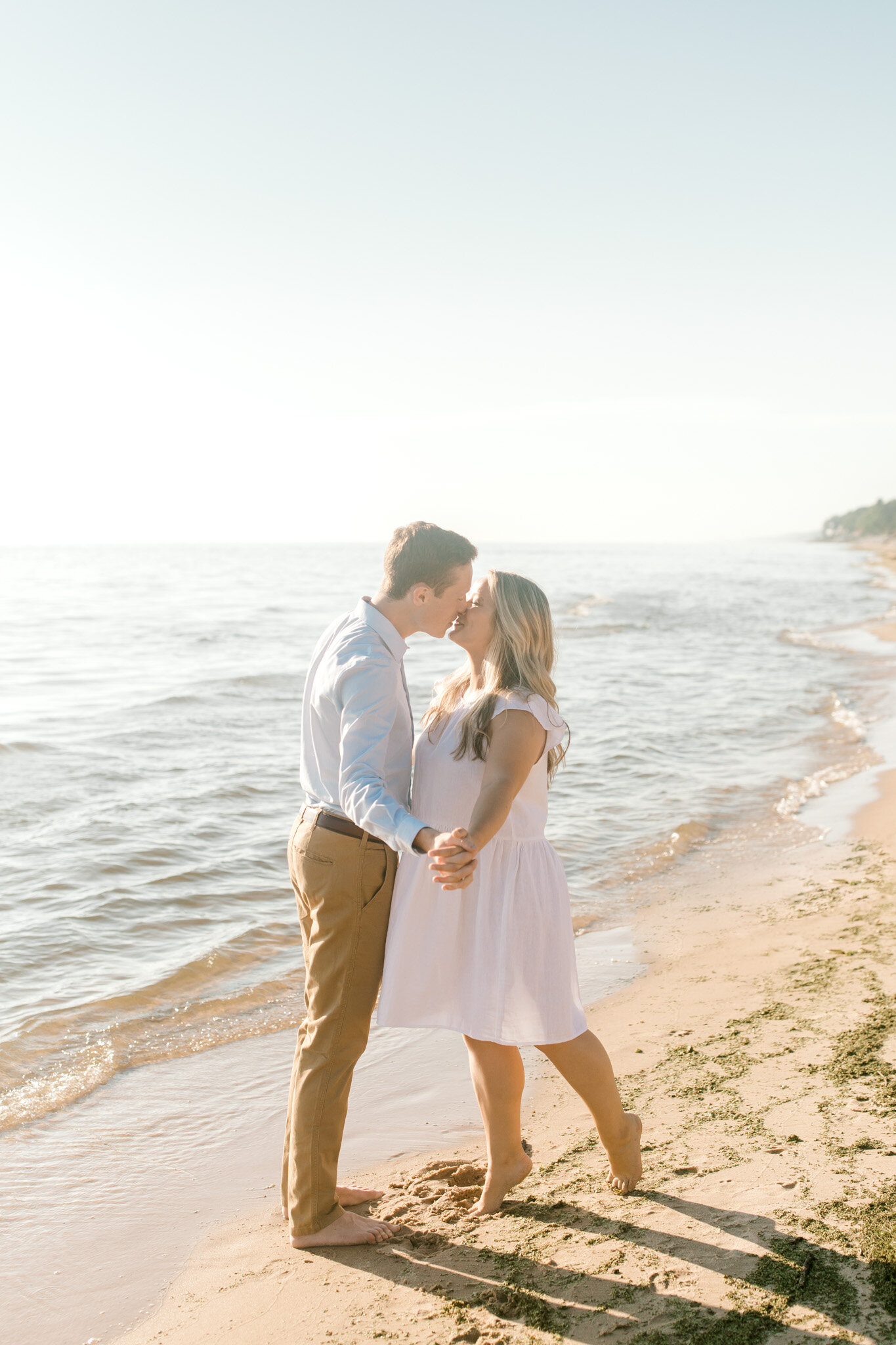 Summer Engagement Session on Lake Michigan | West Michigan Wedding Photographer | Fine Art Michigan Wedding Photos