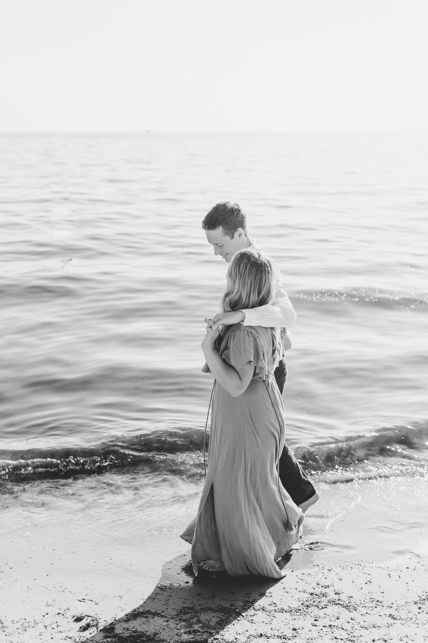 Summer Engagement Session on Lake Michigan | West Michigan Wedding Photographer | Fine Art Michigan Wedding Photos