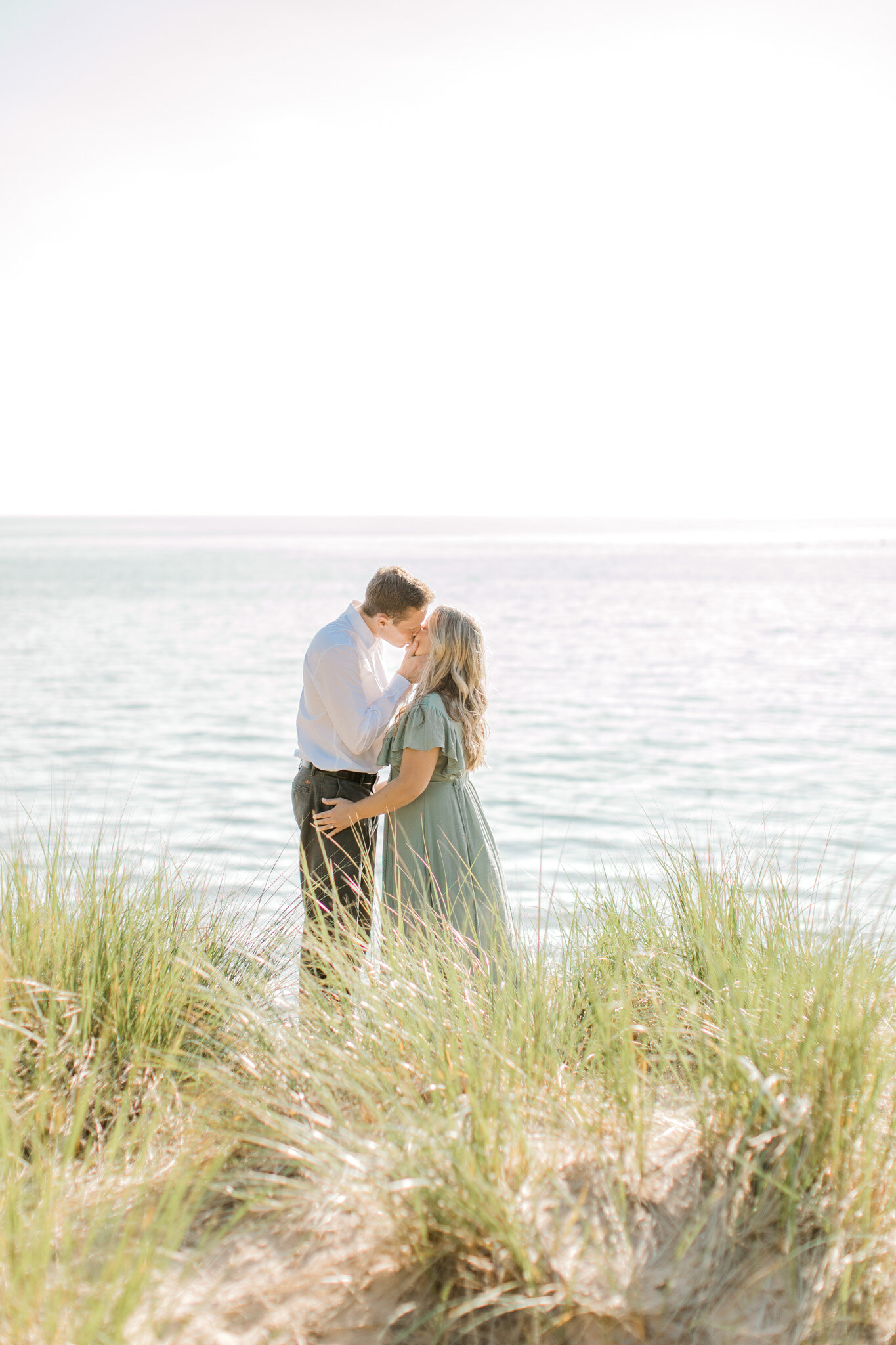 Summer Engagement Session on Lake Michigan | West Michigan Wedding Photographer | Fine Art Michigan Wedding Photos