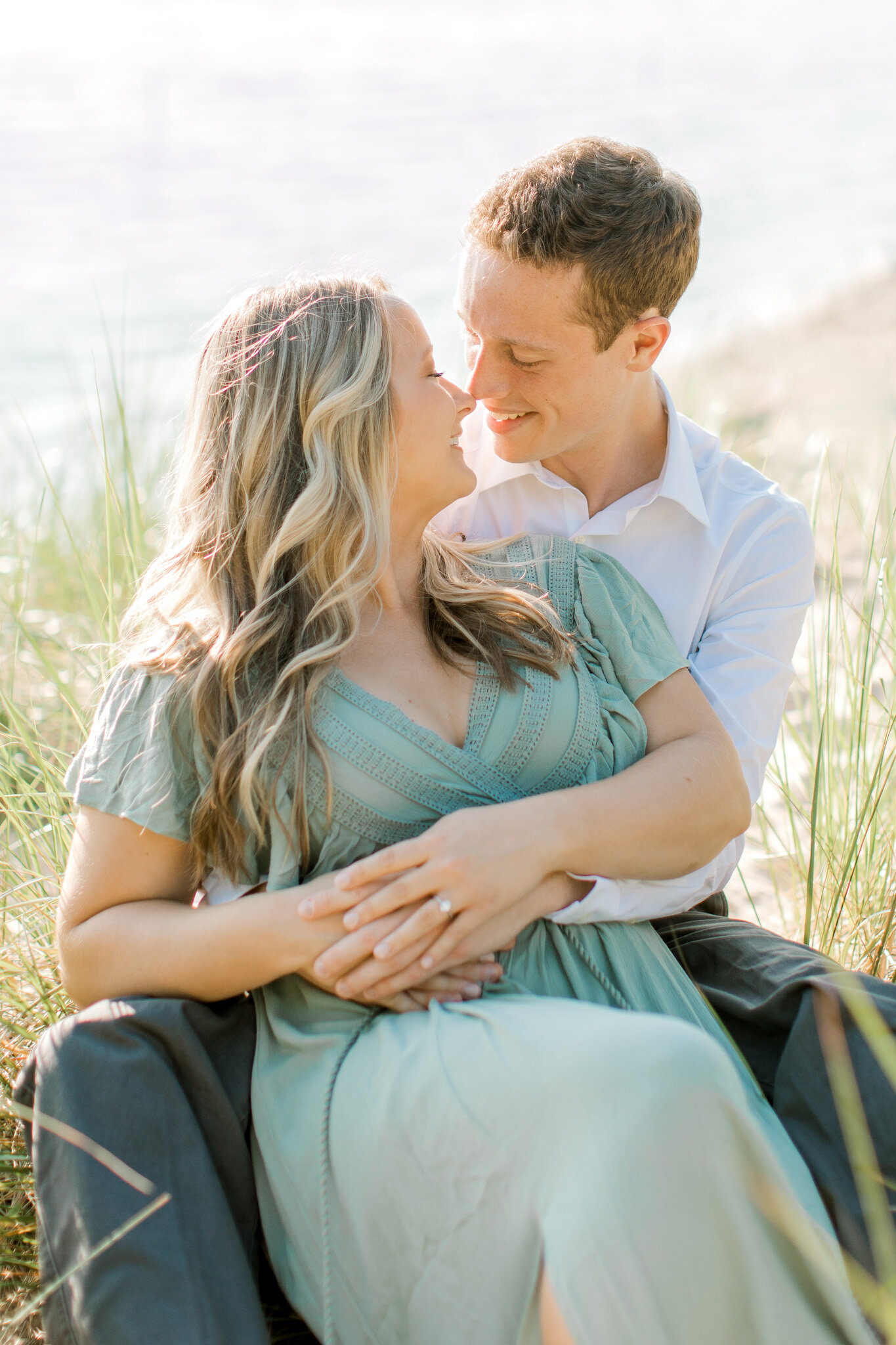 Summer Engagement Session on Lake Michigan | West Michigan Wedding Photographer | Fine Art Michigan Wedding Photos