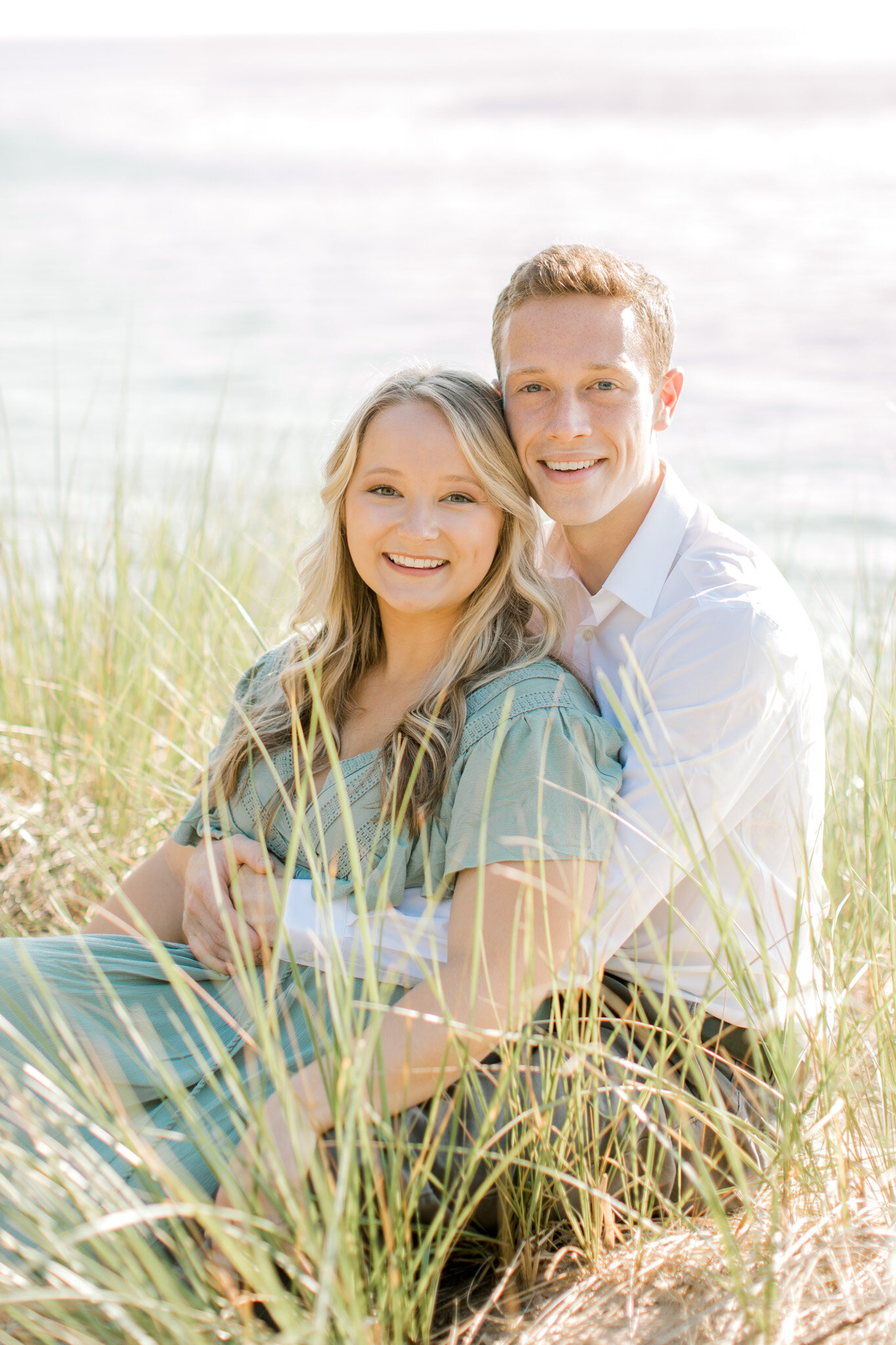 Summer Engagement Session on Lake Michigan | West Michigan Wedding Photographer | Fine Art Michigan Wedding Photos