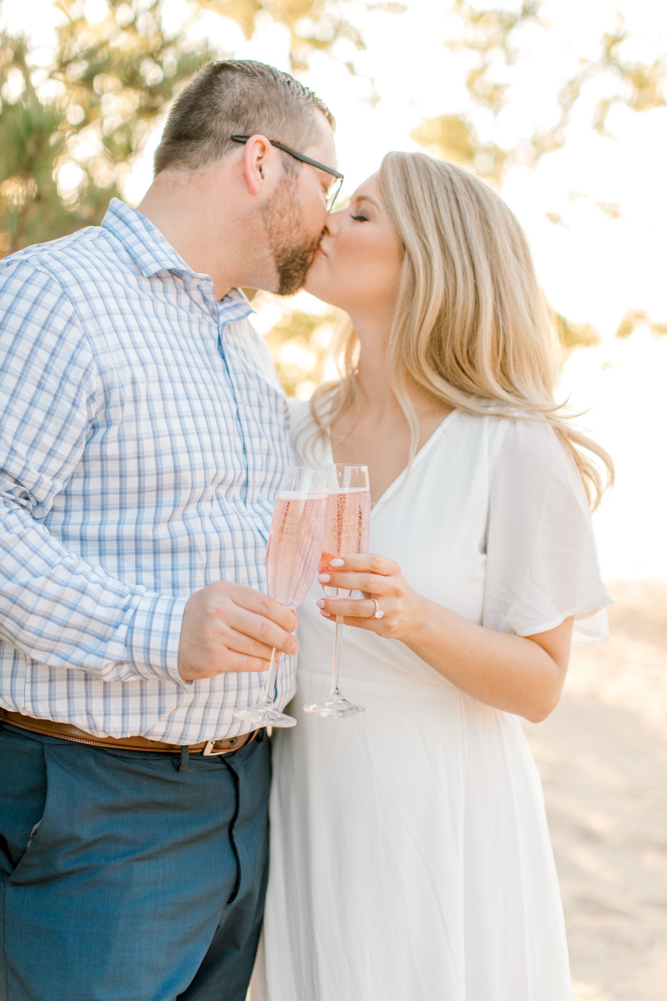 Lake Michigan Beach Engagement Session | West Michigan Fine Art Wedding Photographer | Light &amp; Airy Wedding Photography