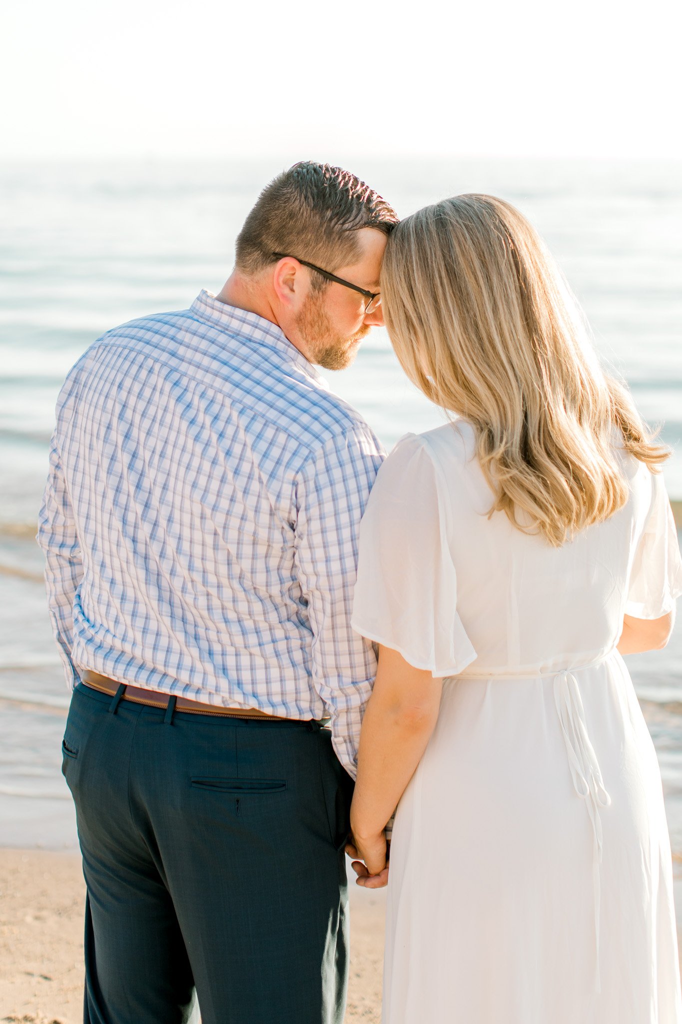 Lake Michigan Beach Engagement Session | West Michigan Fine Art Wedding Photographer | Light &amp; Airy Wedding Photography