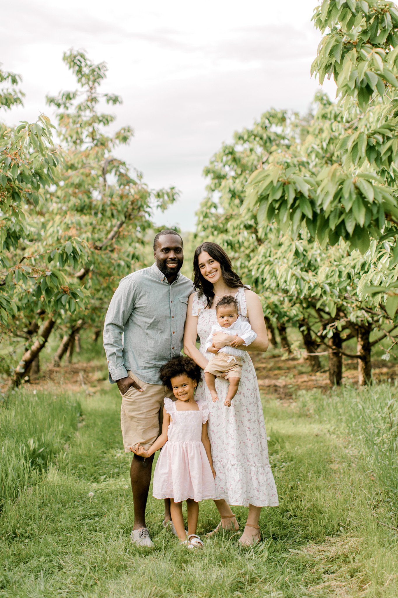 Lifestyle Family Session at the Orchard | Light &amp; Airy Photography | Bi Racial Family | Laurenda Marie Photography