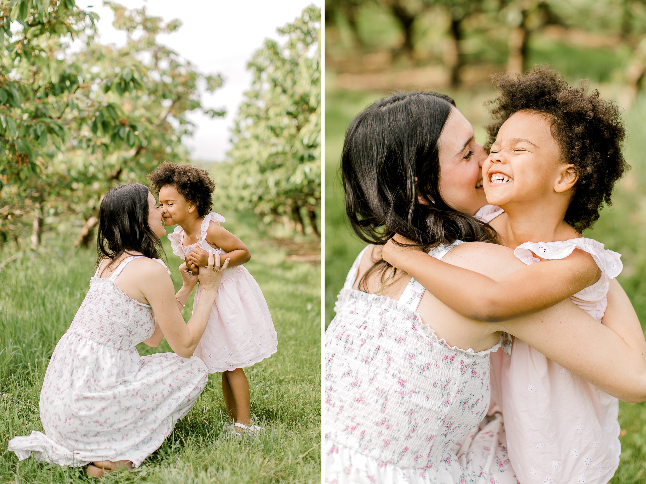 Lifestyle Family Session at the Orchard | Light &amp; Airy Photography | Bi Racial Family | Laurenda Marie Photography