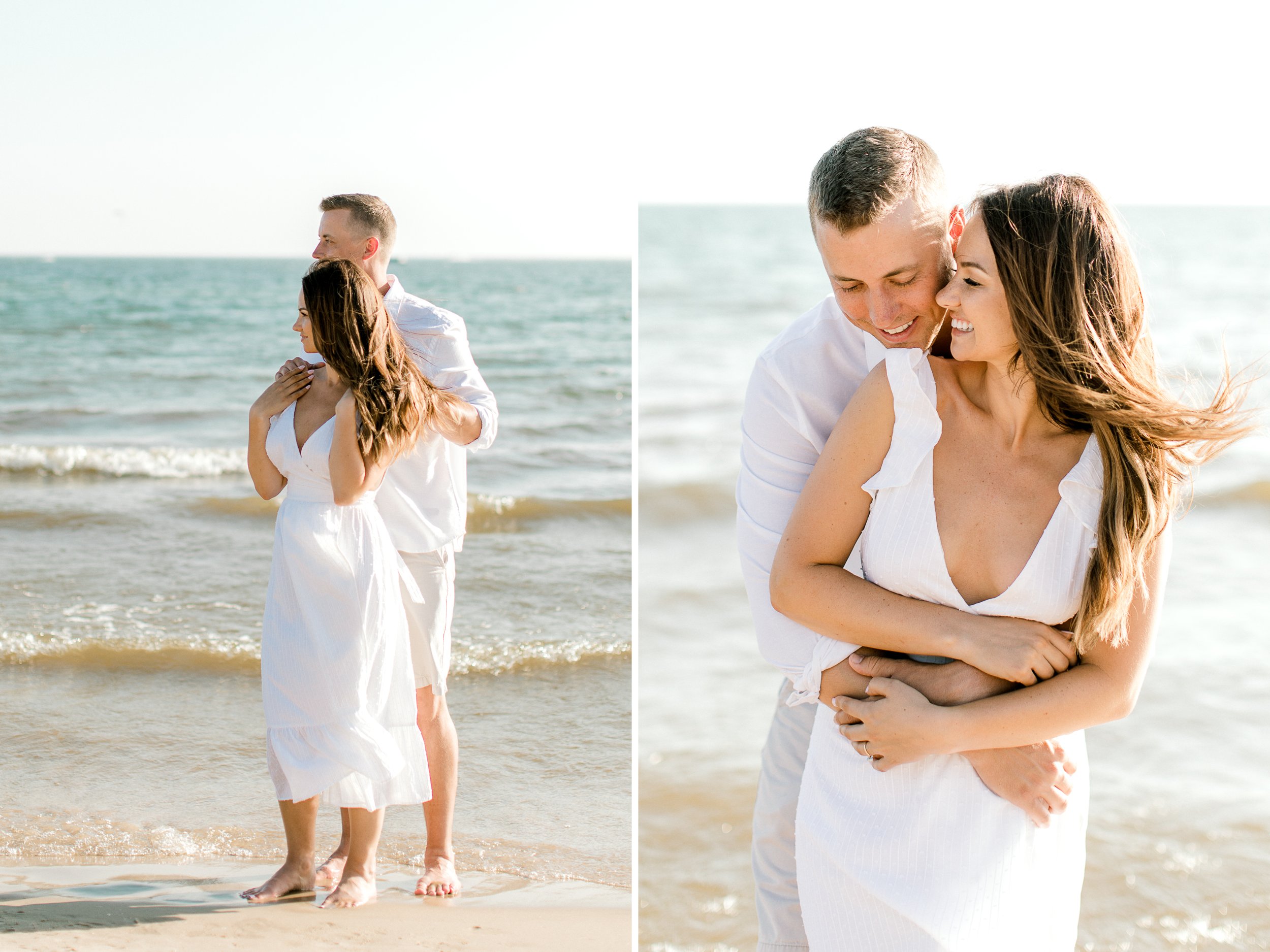 Summer Engagement in the City and on the Beach | West Michigan Fine Art Wedding Photography | Lake Michigan Beach Engagement Session