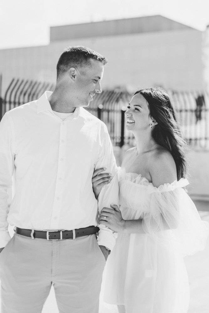 Summer Engagement in the City and on the Beach | West Michigan Fine Art Wedding Photography | Lake Michigan Beach Engagement Session