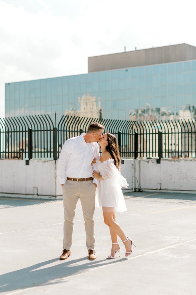 Summer Engagement in the City and on the Beach | West Michigan Fine Art Wedding Photography | Lake Michigan Beach Engagement Session