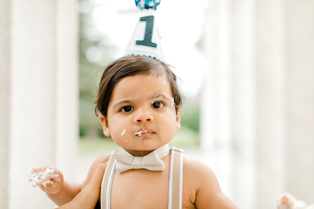 One Year Outdoor Cake Smash Birthday Session | West Michigan Family Photographer