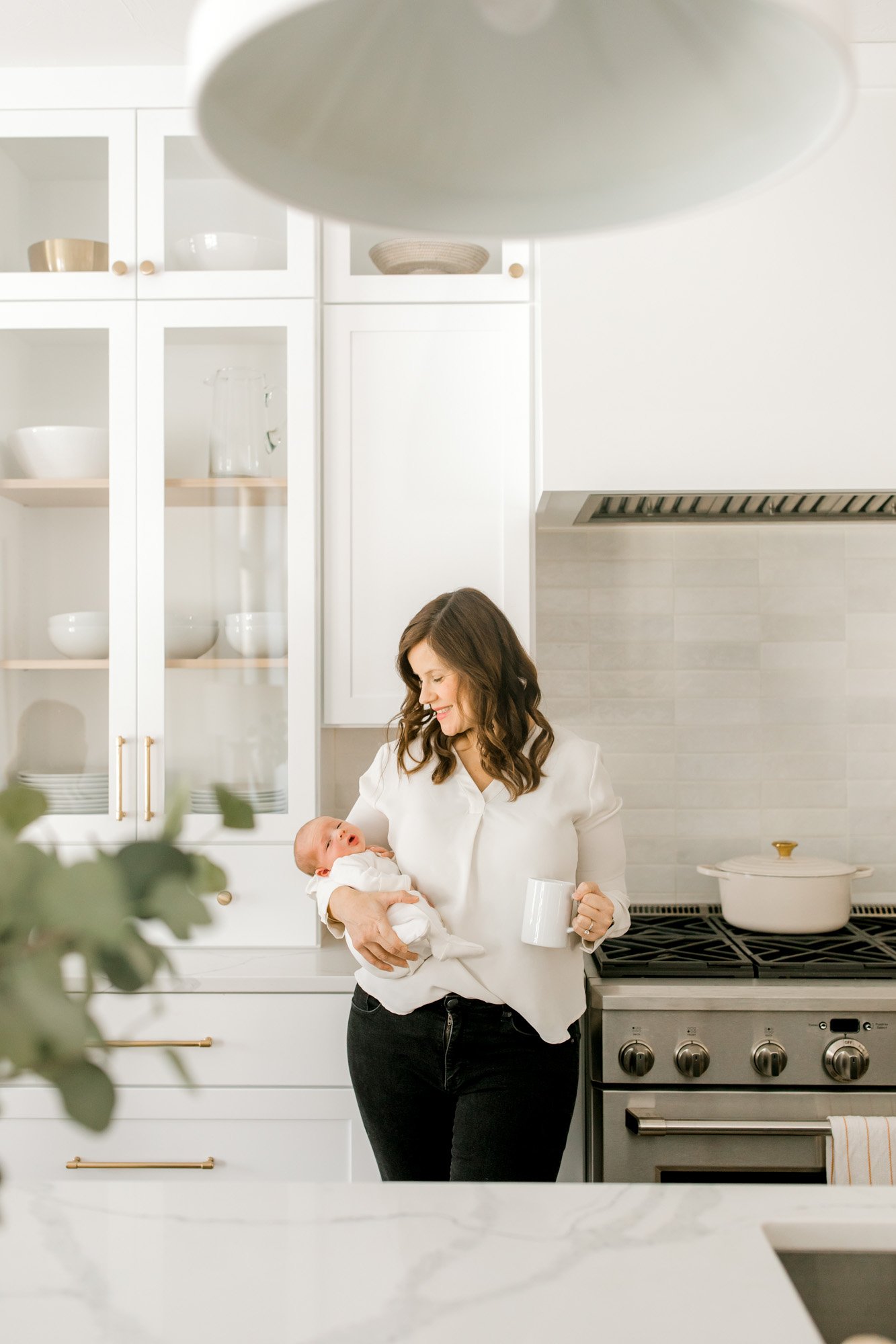 Modern In-Home Newborn Lifestyle Session in Michigan | Studio McGee style | Laurenda Marie Photography