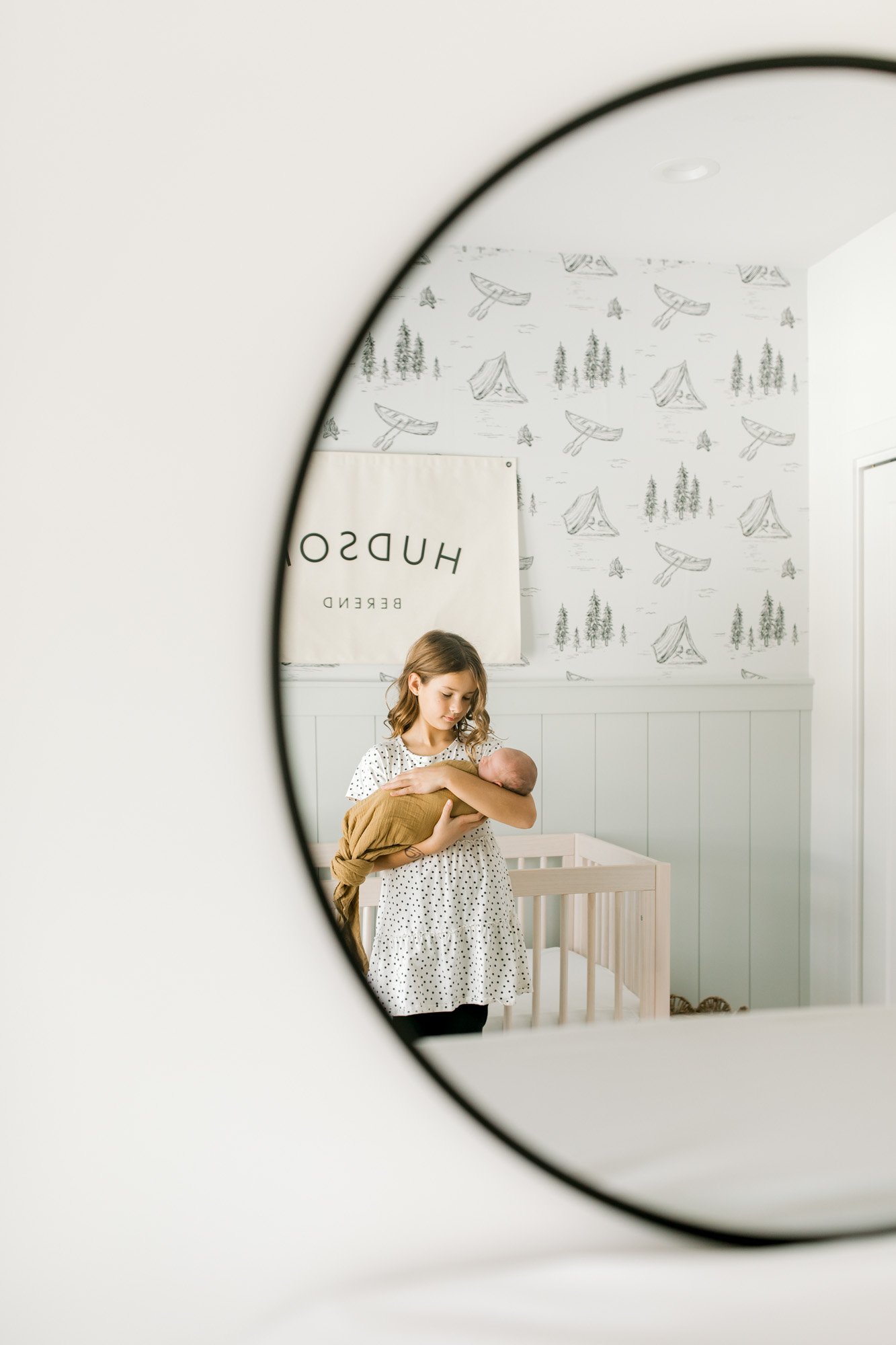 Modern In-Home Newborn Lifestyle Session in Michigan | Studio McGee style | Laurenda Marie Photography