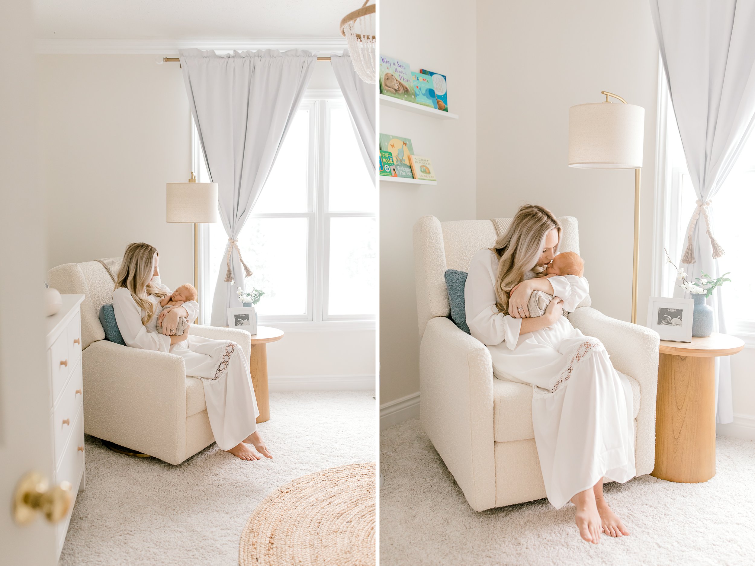 Neutral Baby Boys Nursery Room | Michigan Newborn Lifestyle Photography