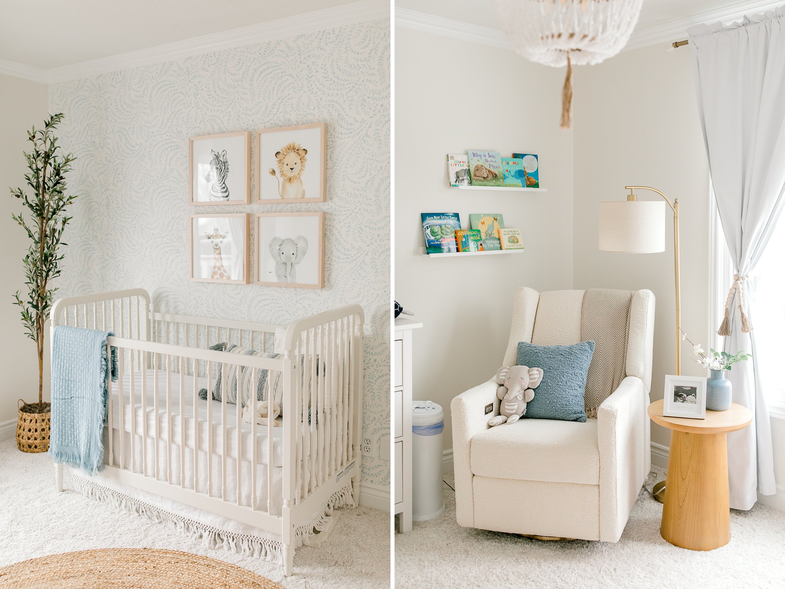 Neutral Baby Boys Nursery Room | Michigan Newborn Lifestyle Photography