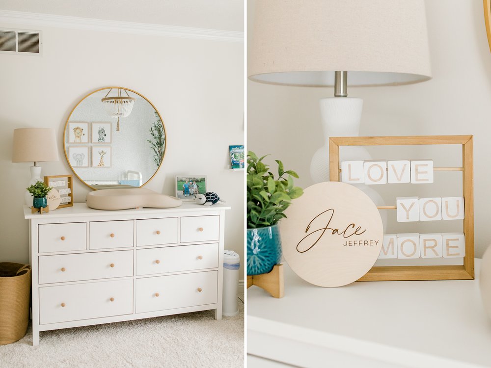 Neutral Baby Boys Nursery Room | Michigan Newborn Lifestyle Photography