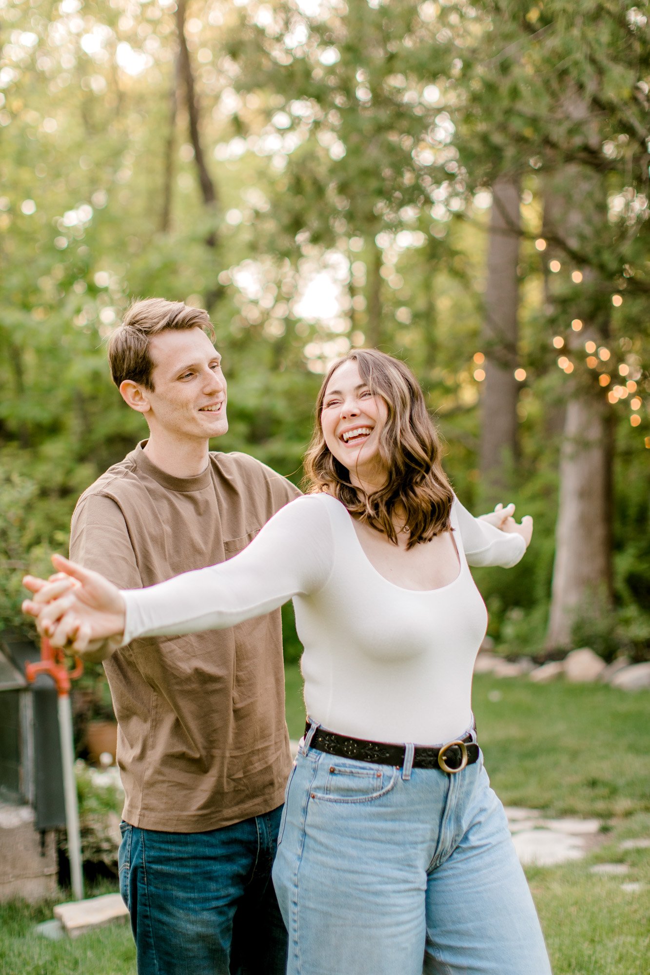 Glass House Community Engagement | Greenhouse Nursery Engagement Session in West Michigan | Laurenda Marie Photography