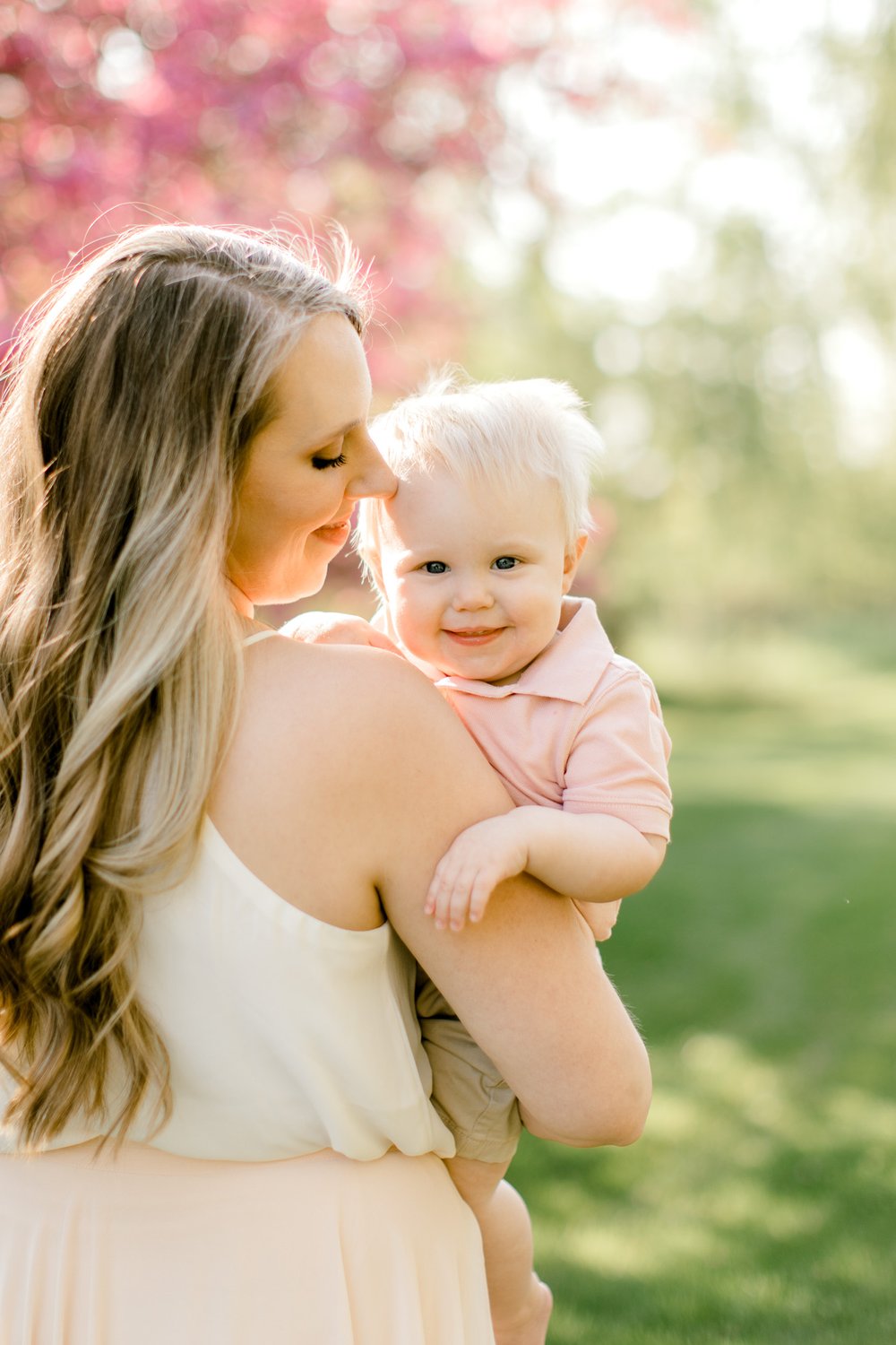 Pink Blossom Spring Mini Sessions in West Michigan