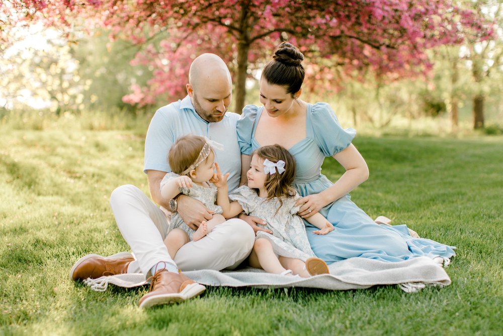 Pink Blossom Spring Mini Sessions in West Michigan