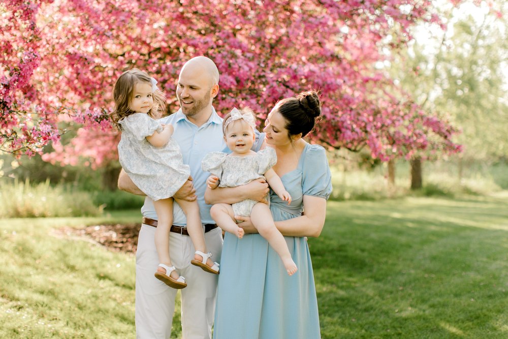 Pink Blossom Spring Mini Sessions in West Michigan