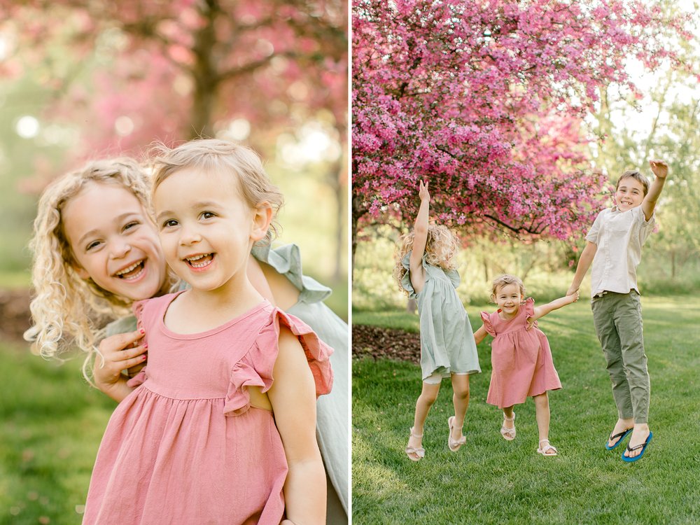 Pink Blossom Spring Mini Sessions in West Michigan