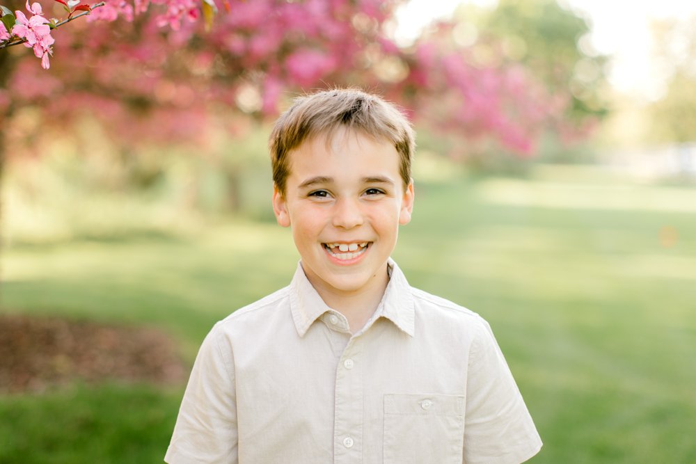 Pink Blossom Spring Mini Sessions in West Michigan