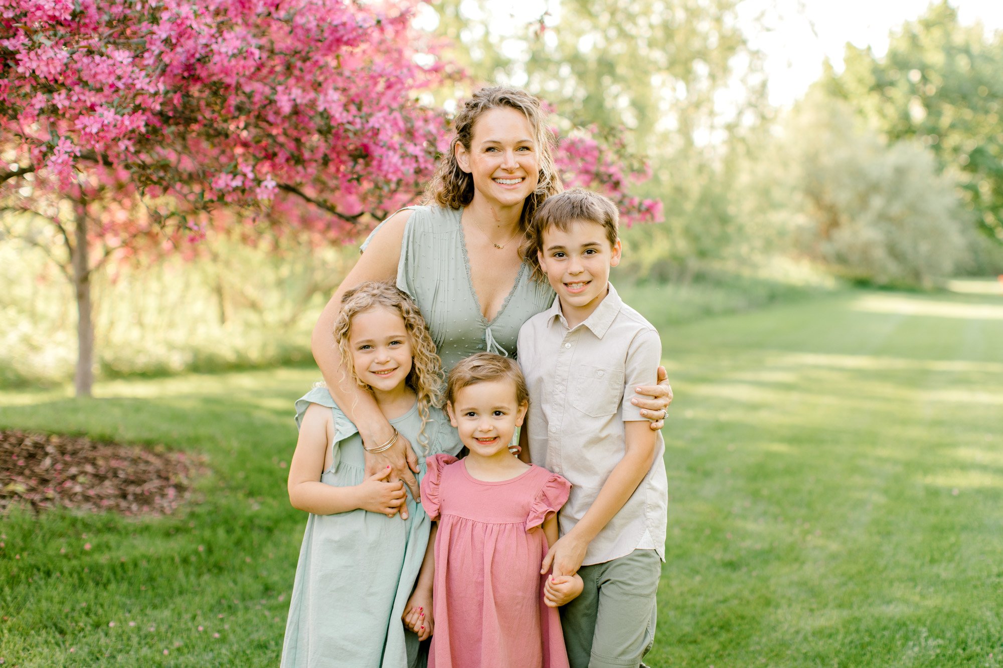 Pink Blossom Spring Mini Sessions in West Michigan