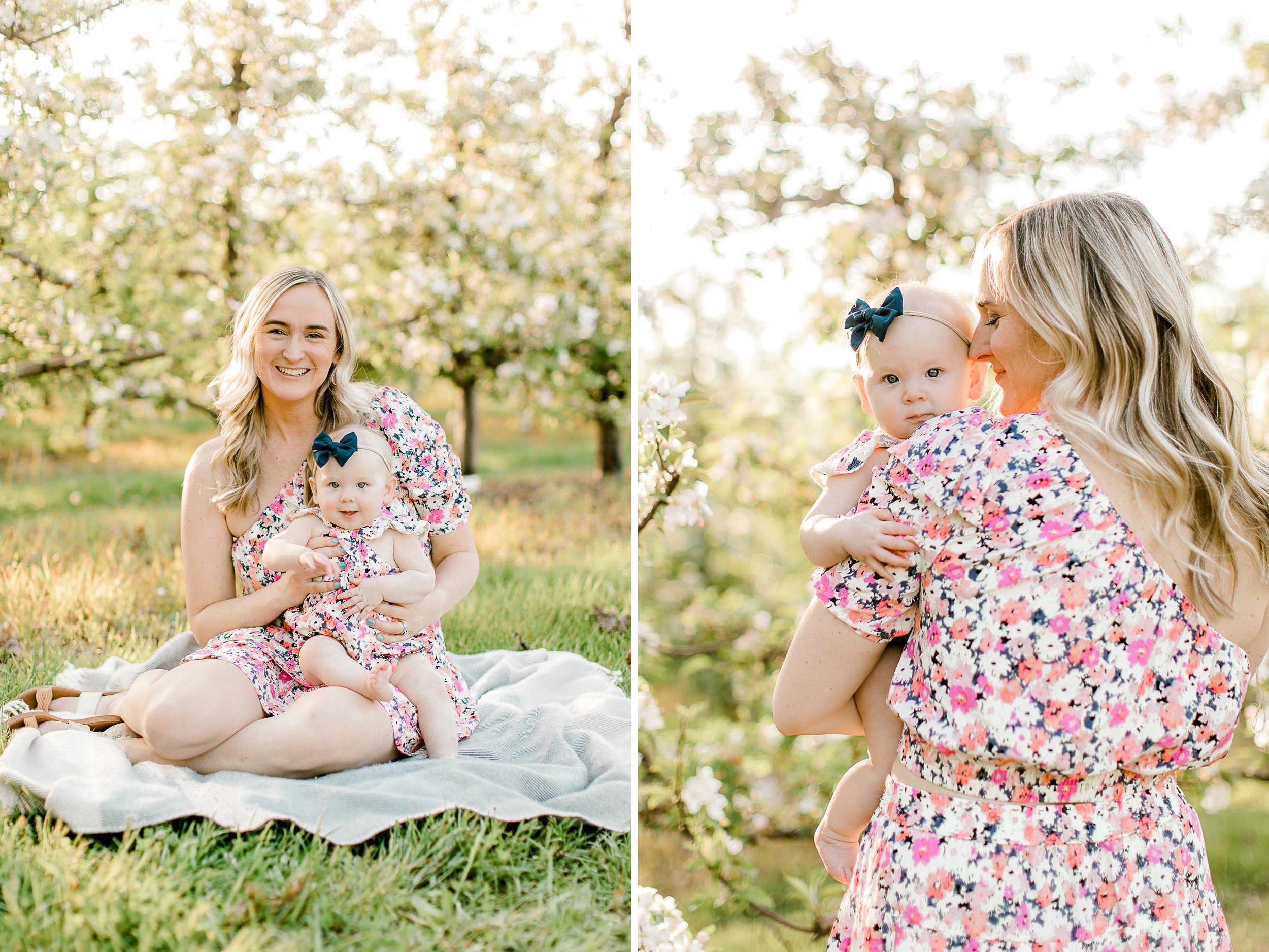 Apple Blossom Family Session in Michigan | Family of 4 Wardrobe | Laurenda Marie Photography