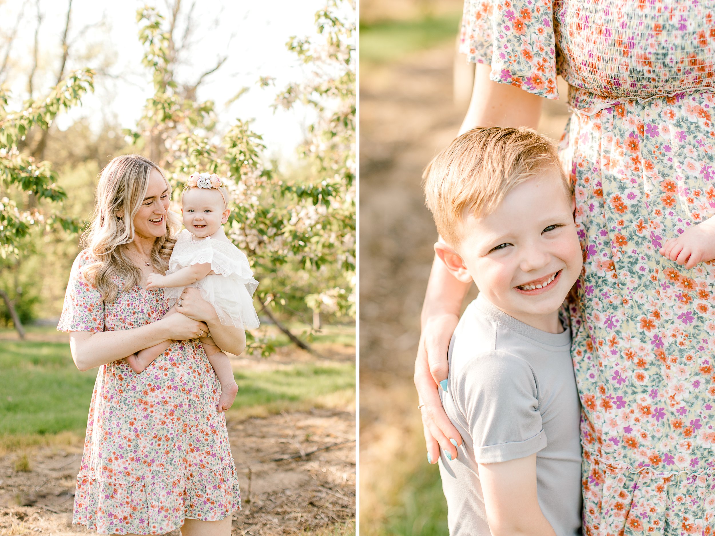 Apple Blossom Family Session in Michigan | Family of 4 Wardrobe | Laurenda Marie Photography