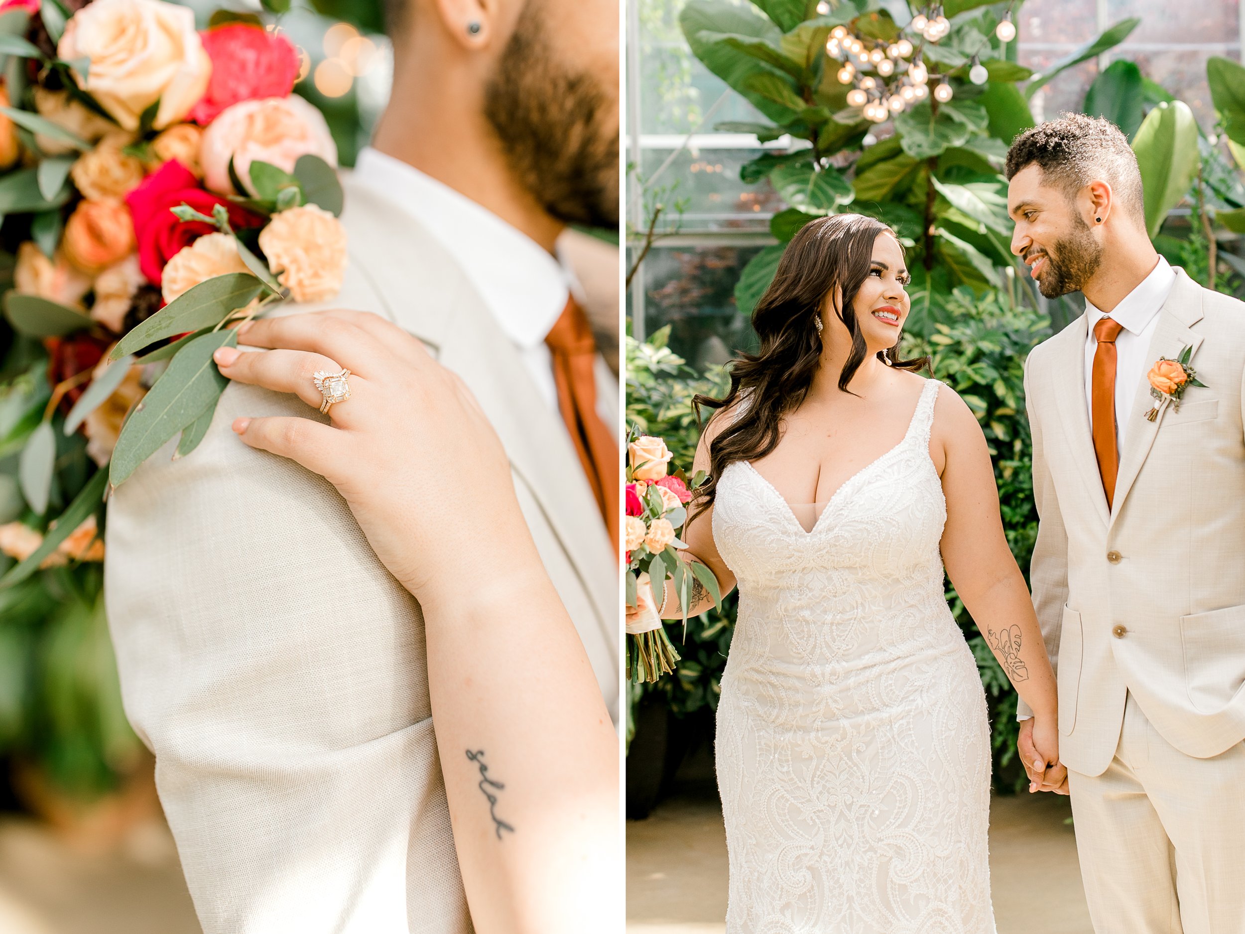 Greenhouse wedding in West Michigan at The Downtown Market GR | Modern Timeless Wedding |  Laurenda Marie Photography