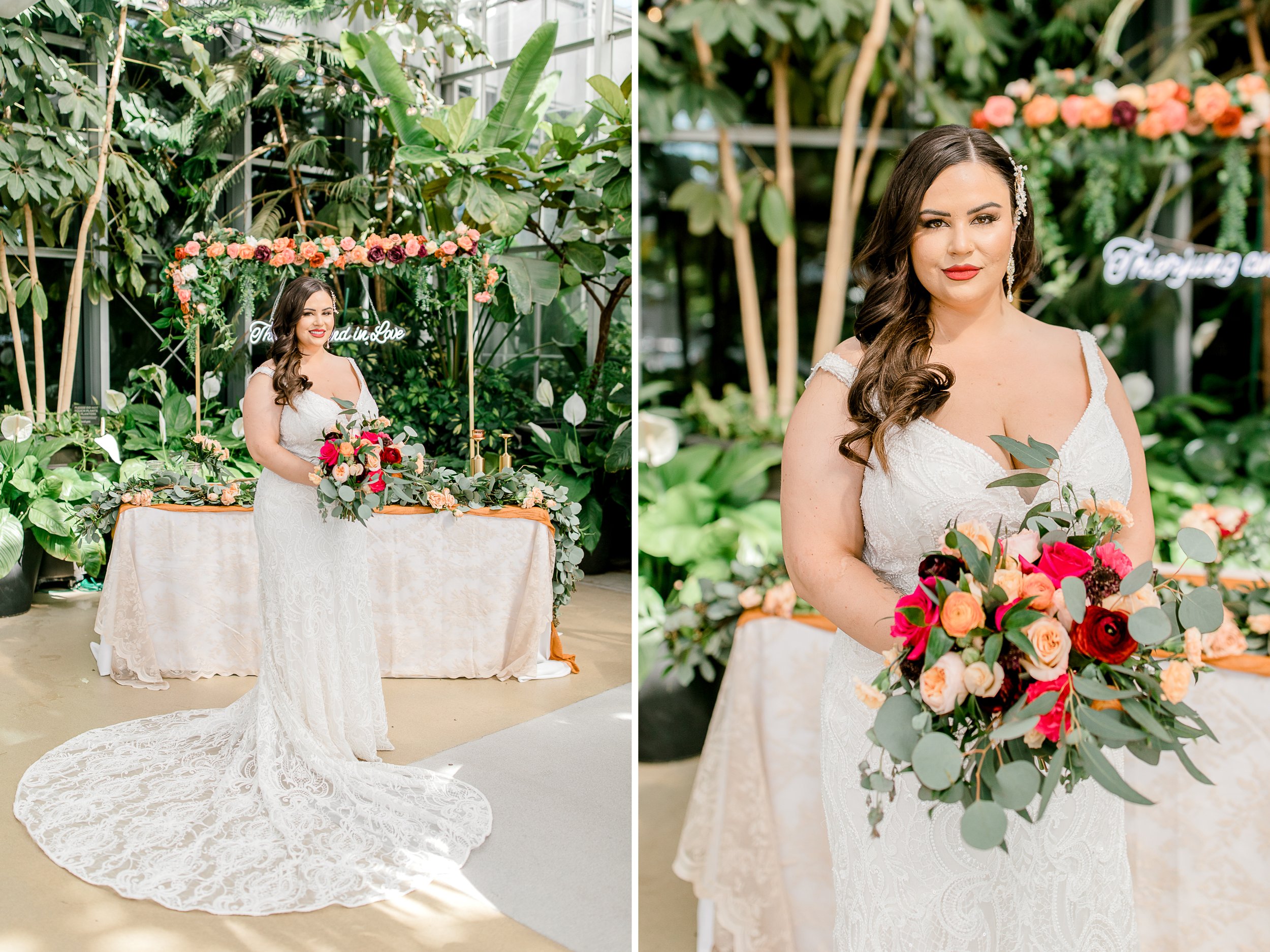 Greenhouse wedding in West Michigan at The Downtown Market GR | Modern Timeless Wedding |  Laurenda Marie Photography