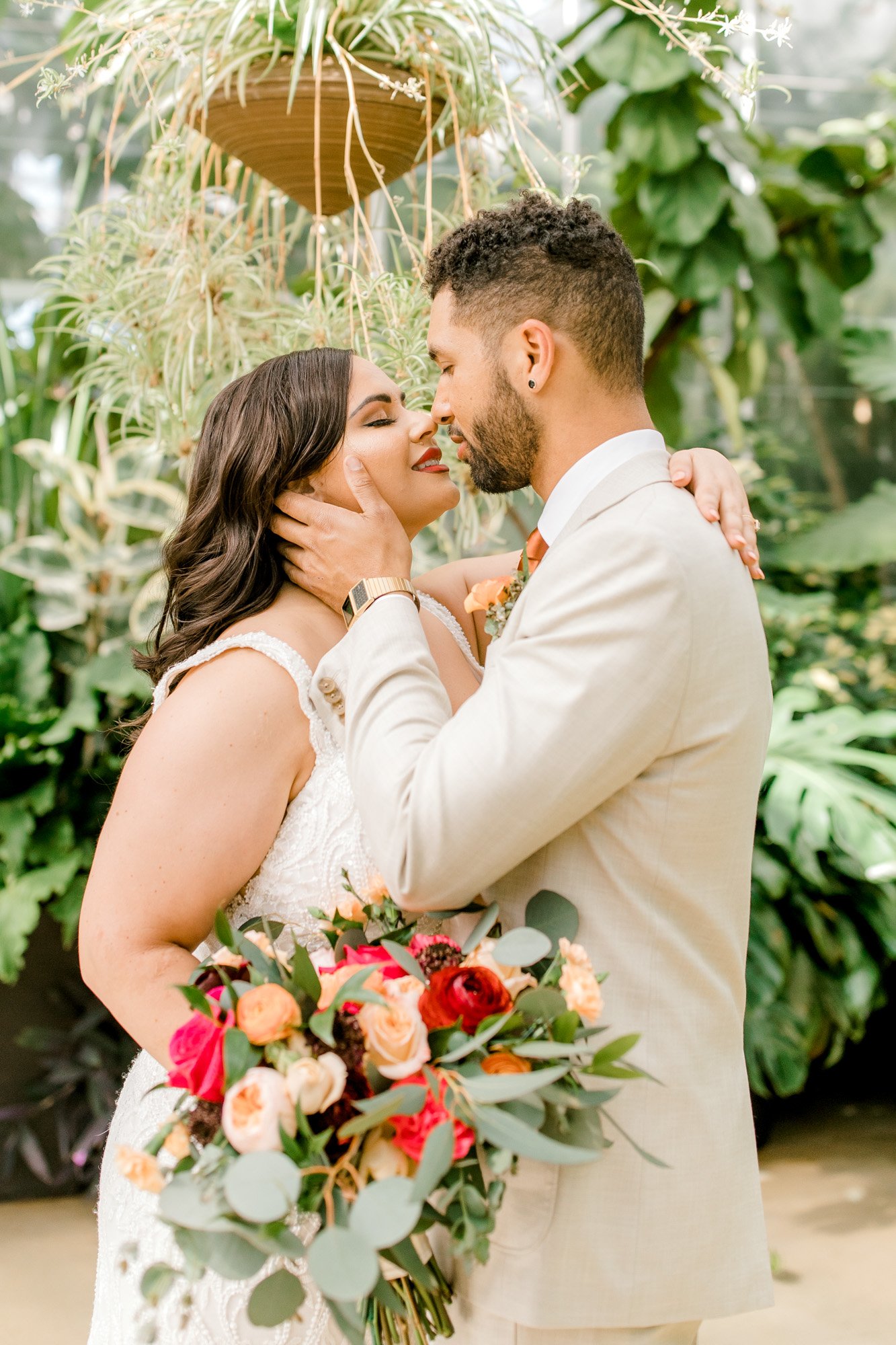 Greenhouse wedding in West Michigan at The Downtown Market GR | Modern Timeless Wedding |  Laurenda Marie Photography