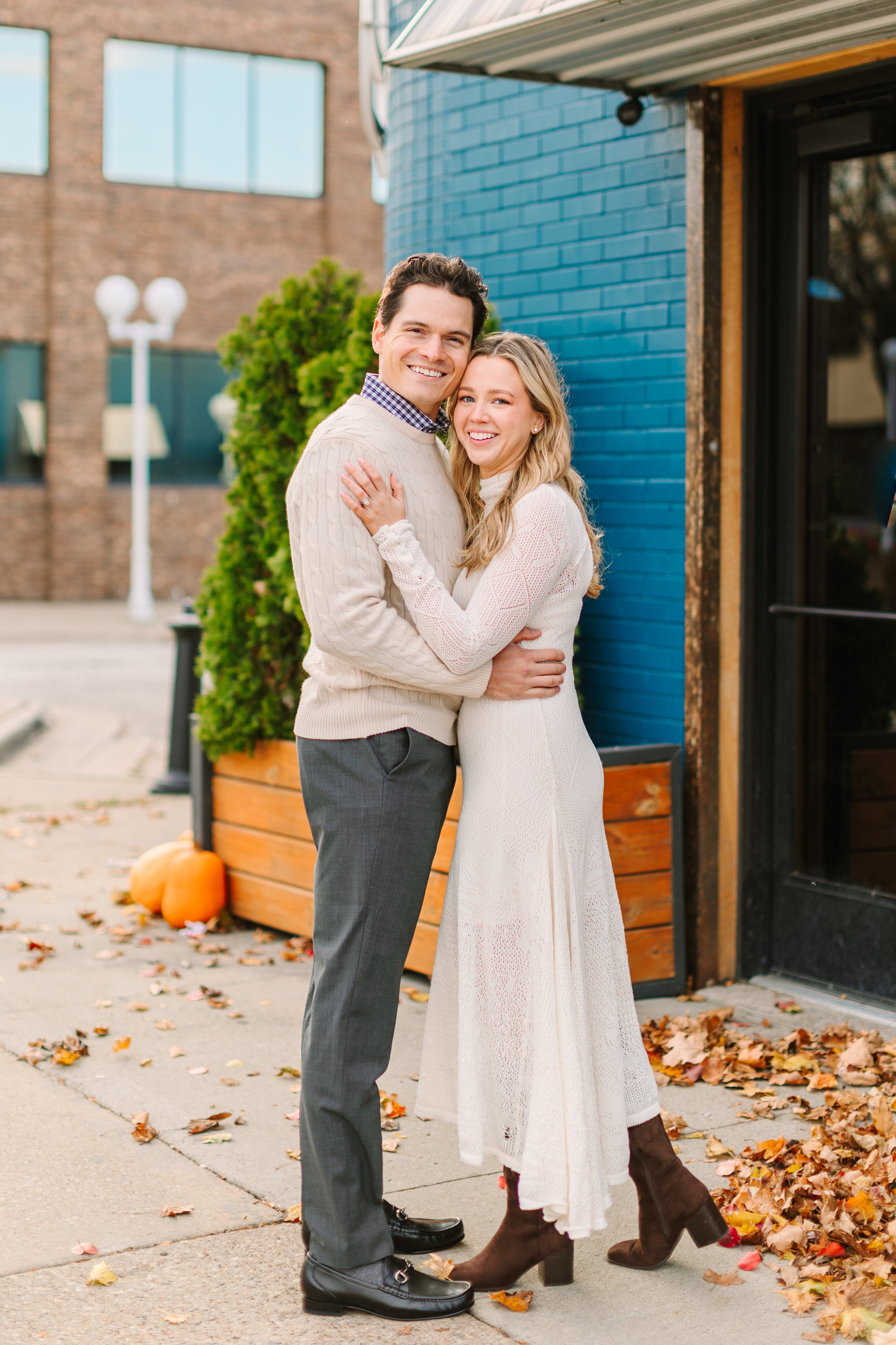 Urban Engagement Session in Michigan | Classic, Timeless Engagement Photos | Laurenda Marie Photography | St Joseph Michigan