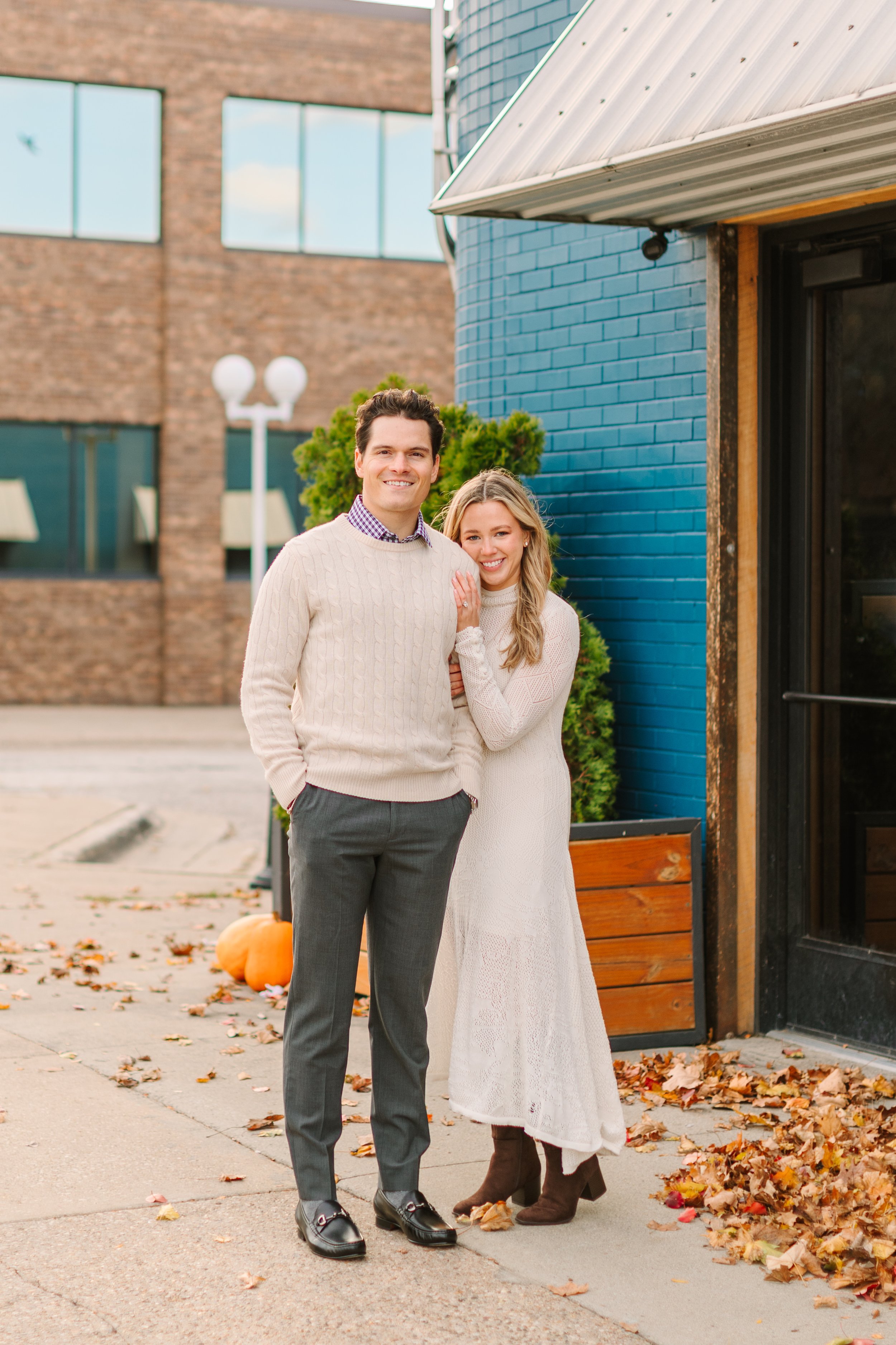 Urban Engagement Session in Michigan | Classic, Timeless Engagement Photos | Laurenda Marie Photography | St Joseph Michigan