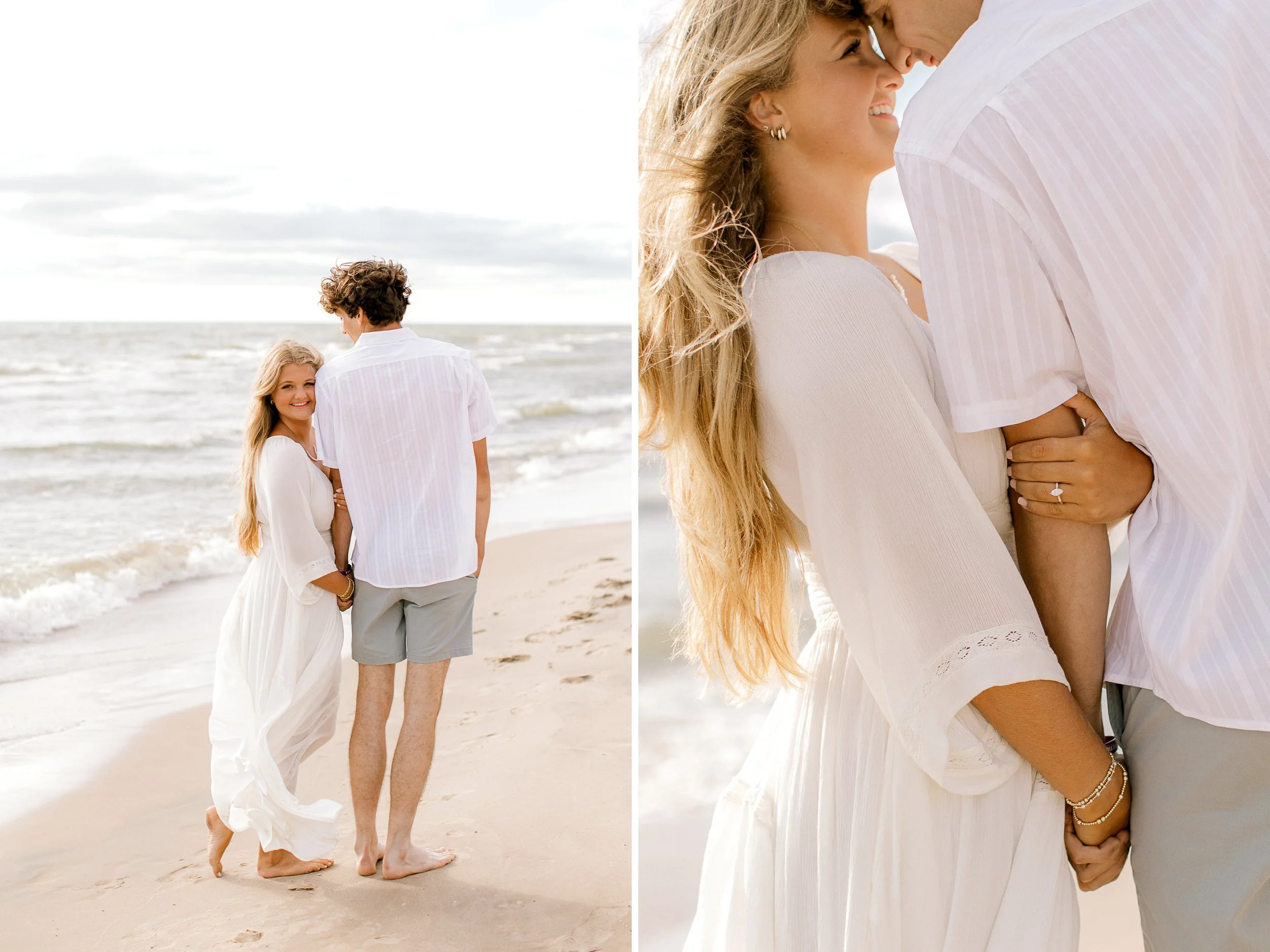 Lake Michigan Engagement Session | Michigan Weddings | Laurenda Marie Photography