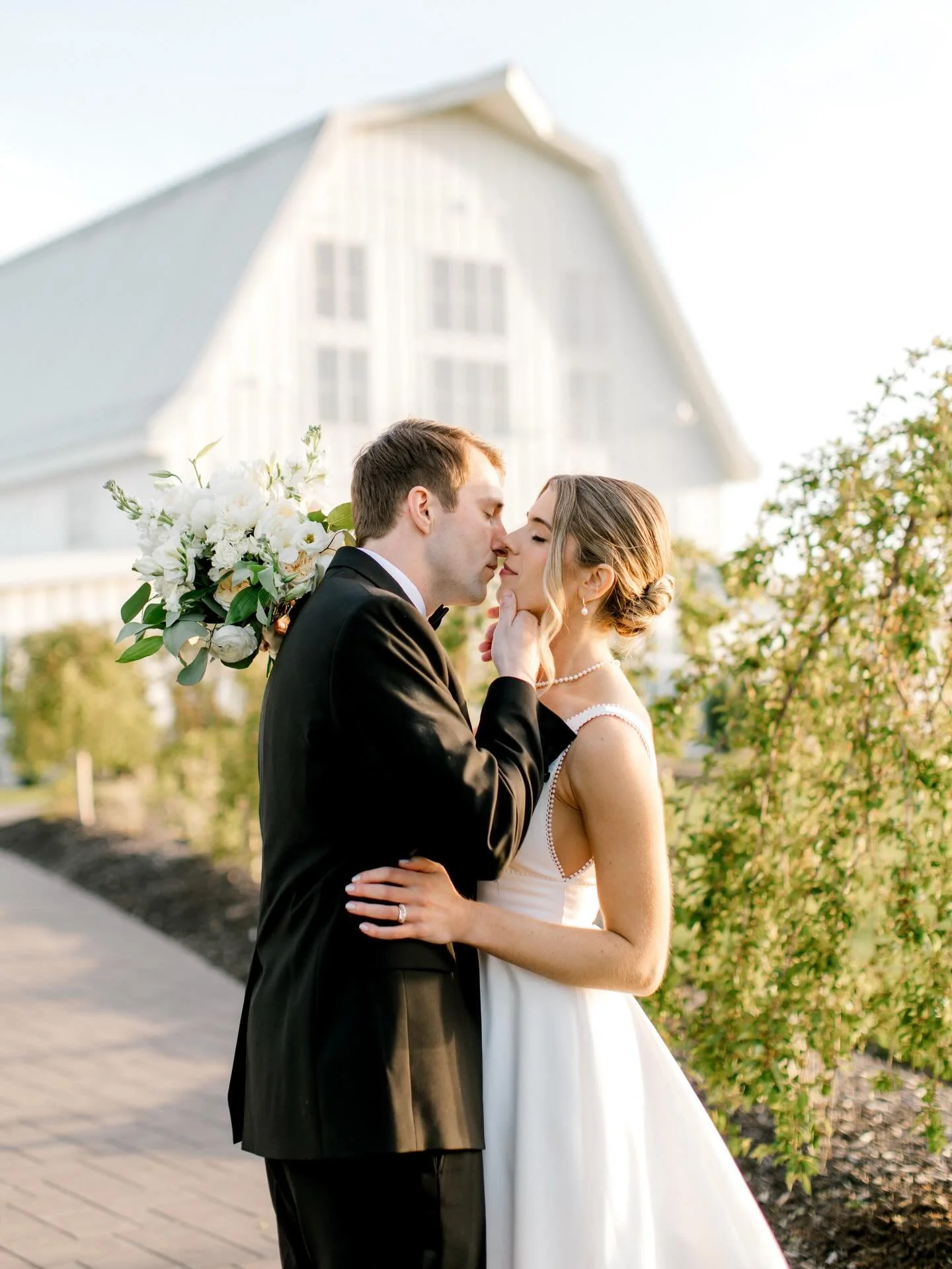 Some frames from Meghan &amp; George&rsquo;s day. 🥹

@meghanschmit
@georgelyman3 

Venue: @etrefarms 
Floral: @etrefarms 
Photo: @laurendamariephotography 
Video: @shotbysimon__ 
Hair: @afterglostudiomi 
MU: @afterglostudiomi 
Gown: @genevievesbrida