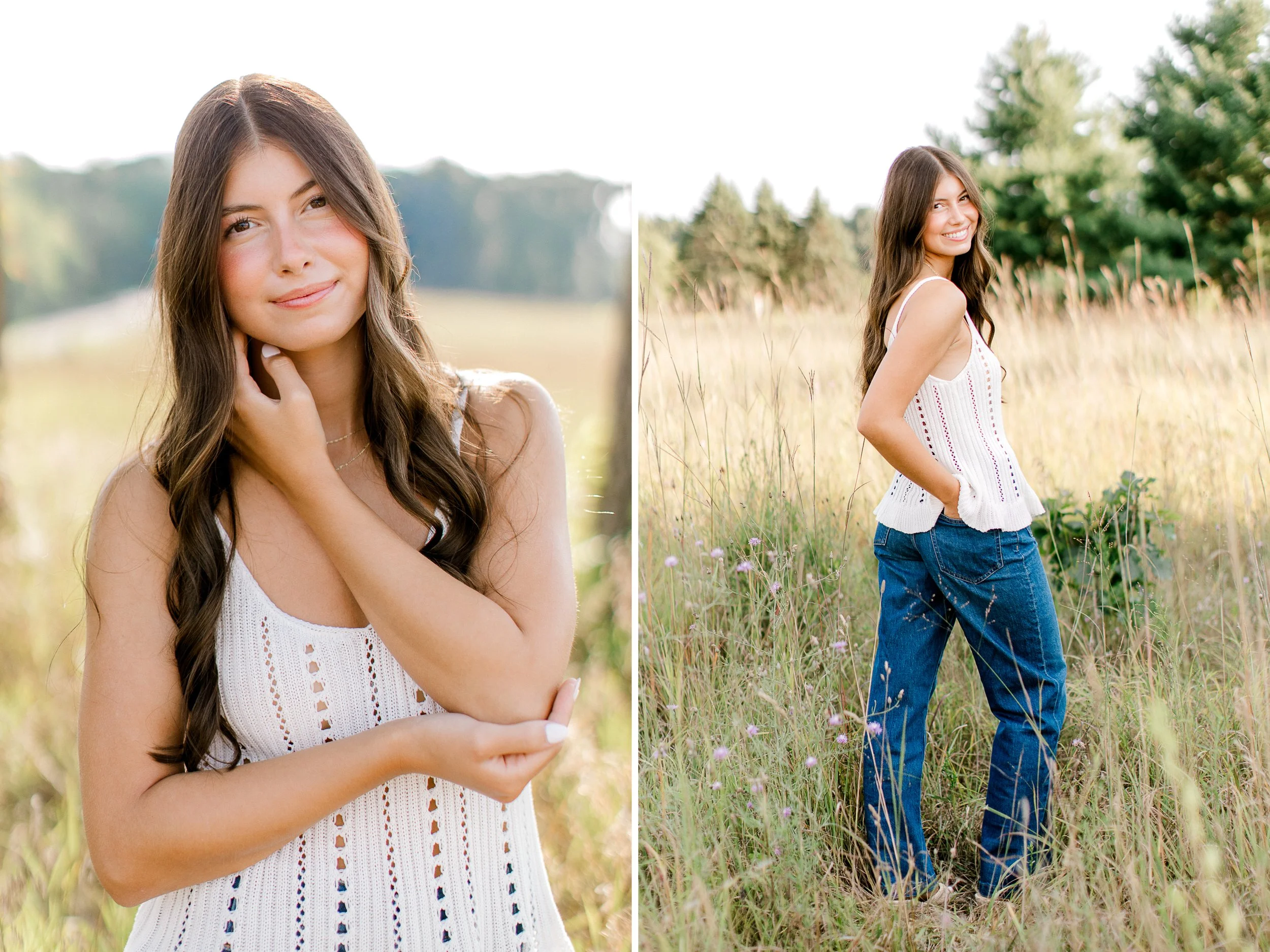 Senior girl portrait session | West Michigan Senior Photos | Wildflower field senior photos | Laurenda Marie Photography | Grand Rapids Photographer