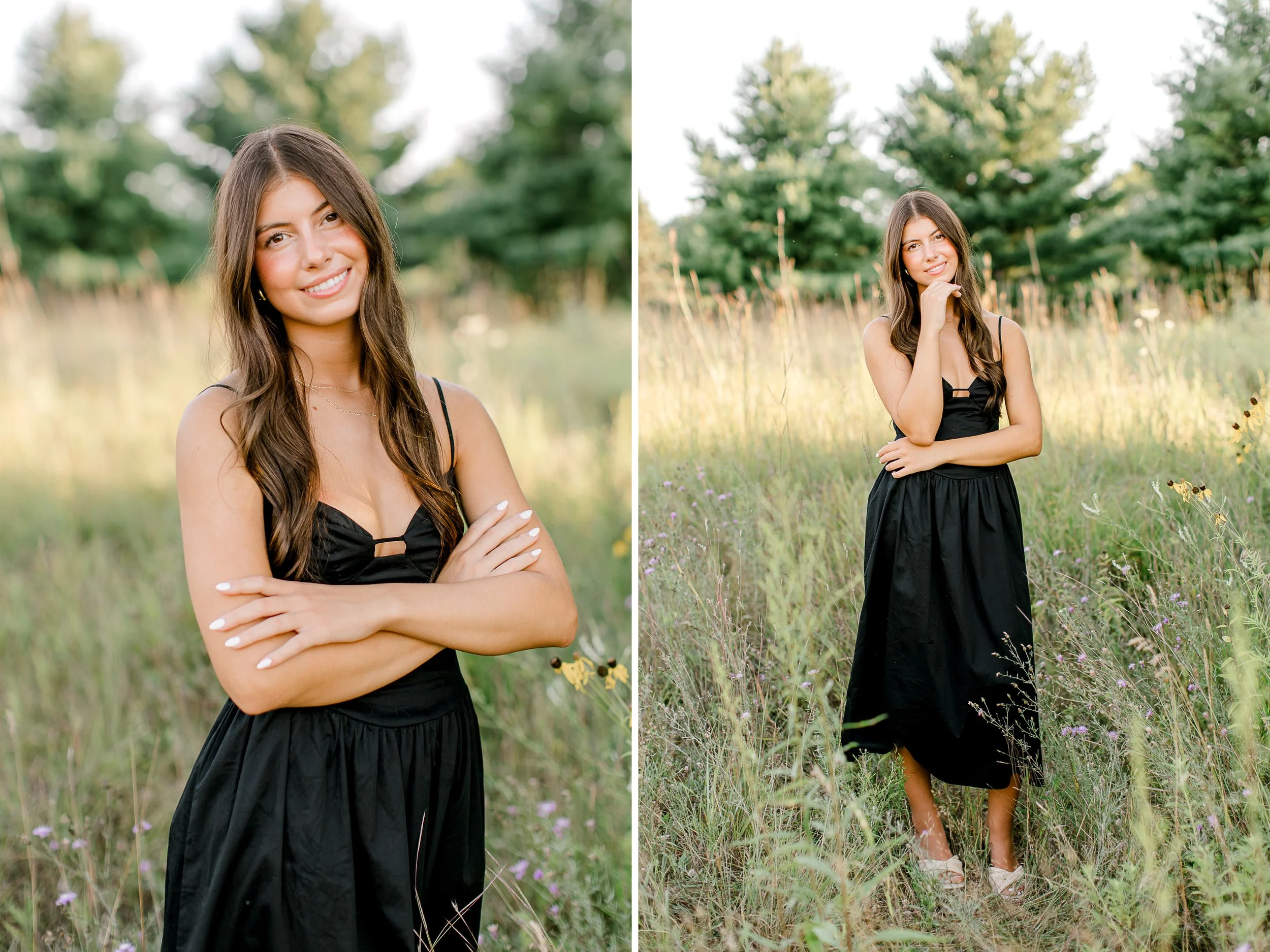 Senior girl portrait session | West Michigan Senior Photos | Wildflower field senior photos | Laurenda Marie Photography | Grand Rapids Photographer