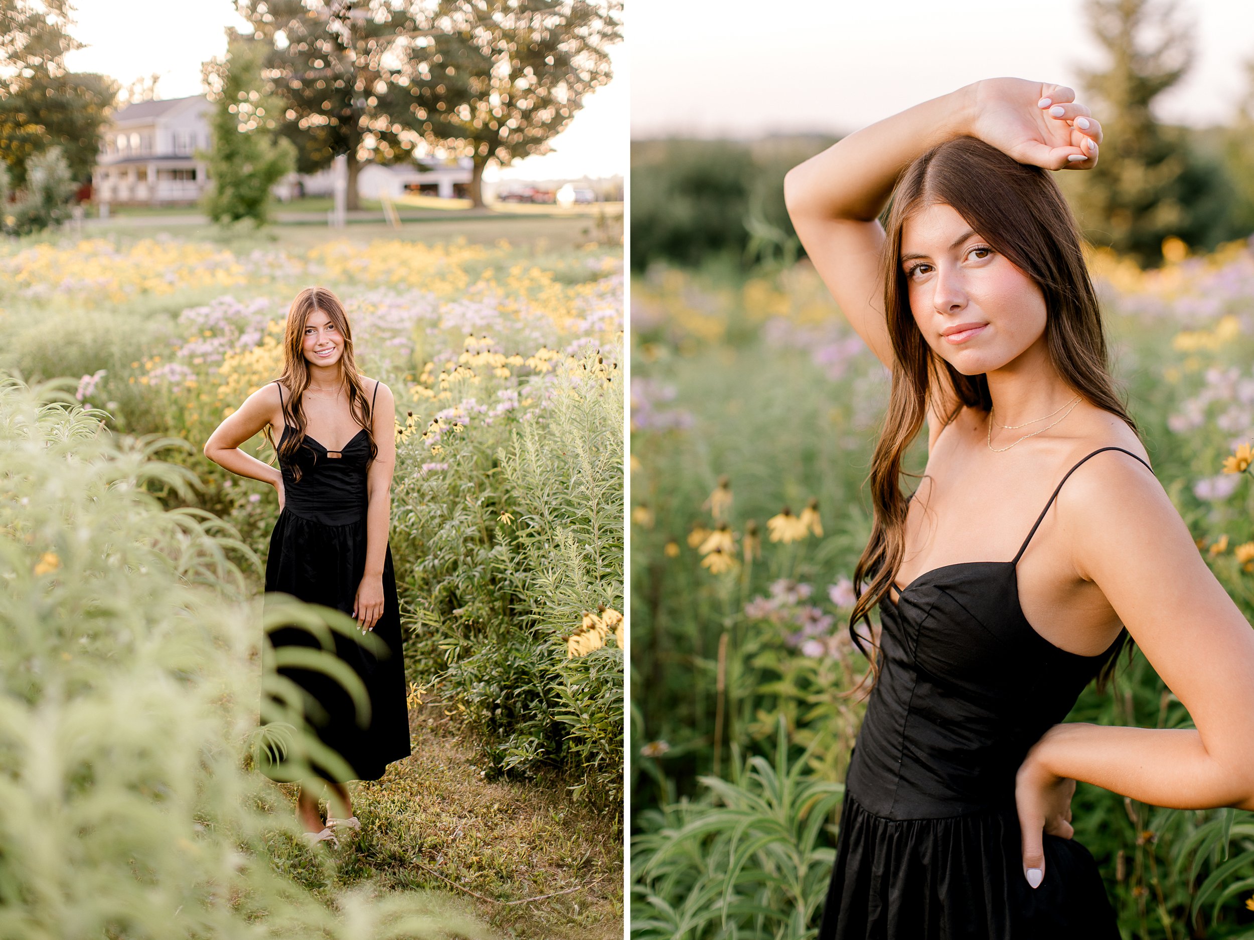 Senior girl portrait session | West Michigan Senior Photos | Wildflower field senior photos | Laurenda Marie Photography | Grand Rapids Photographer