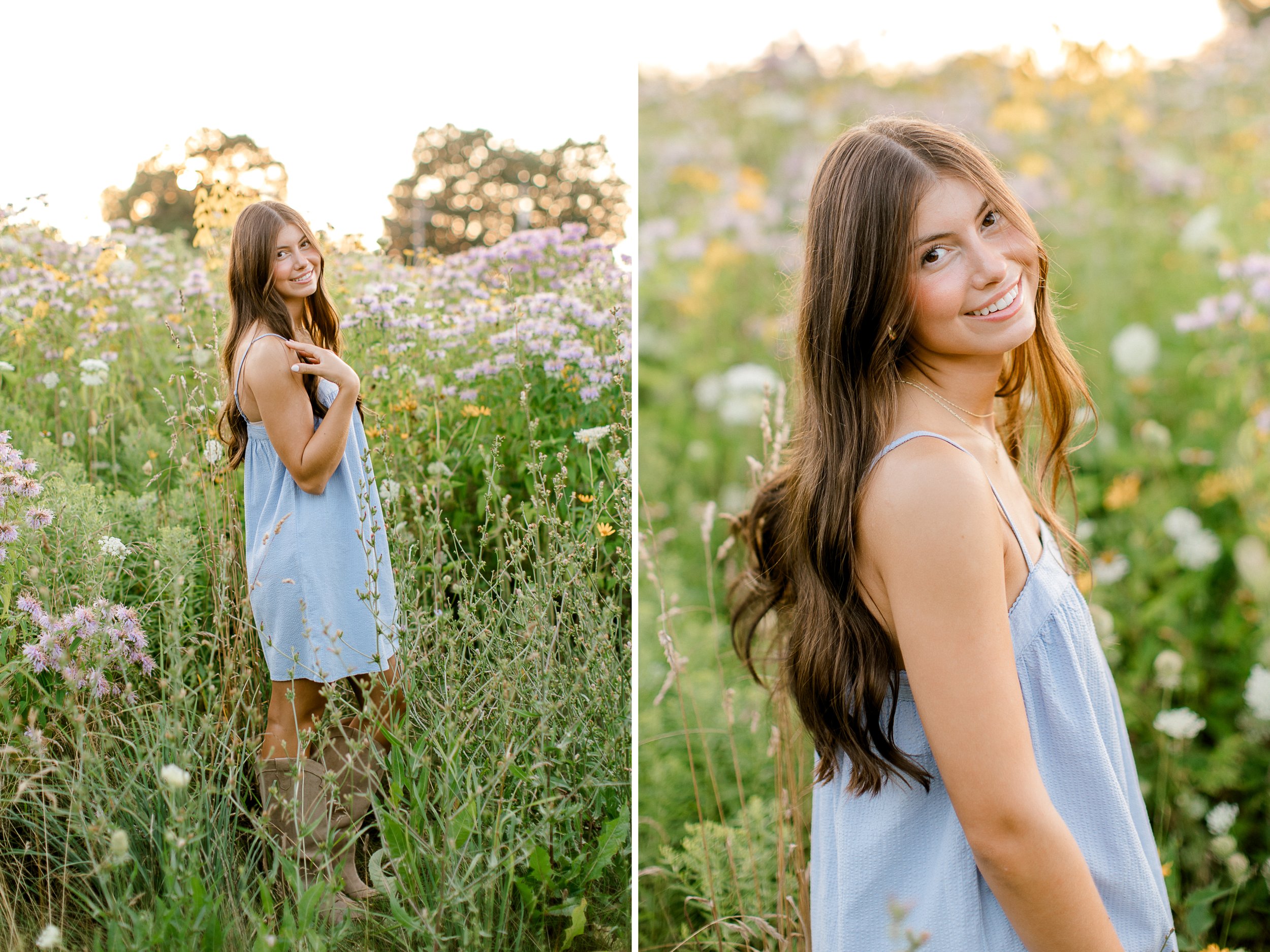 Senior girl portrait session | West Michigan Senior Photos | Wildflower field senior photos | Laurenda Marie Photography | Grand Rapids Photographer